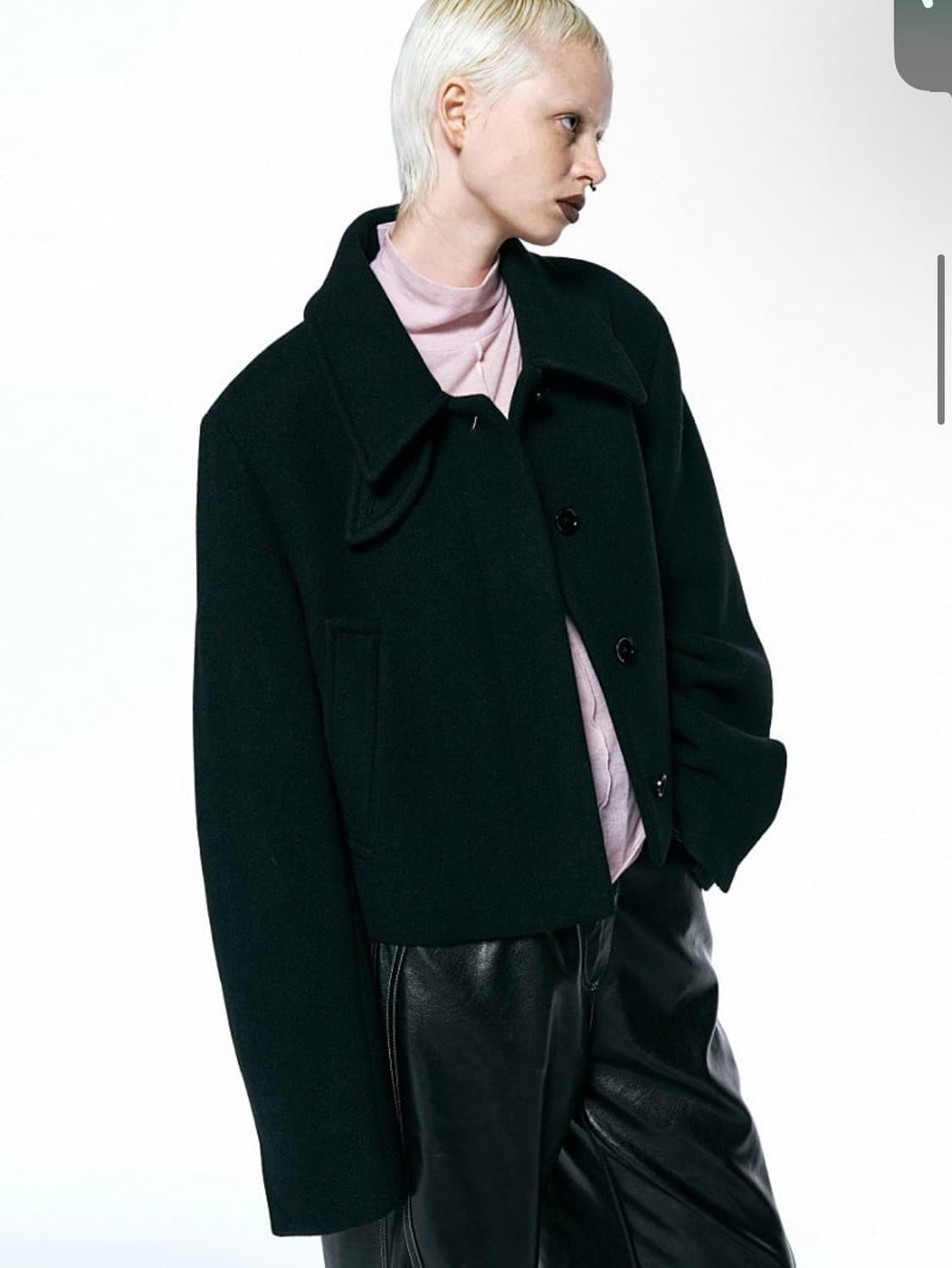 인사일런스우먼 크롭 자켓 크롭코트 상품이미지2