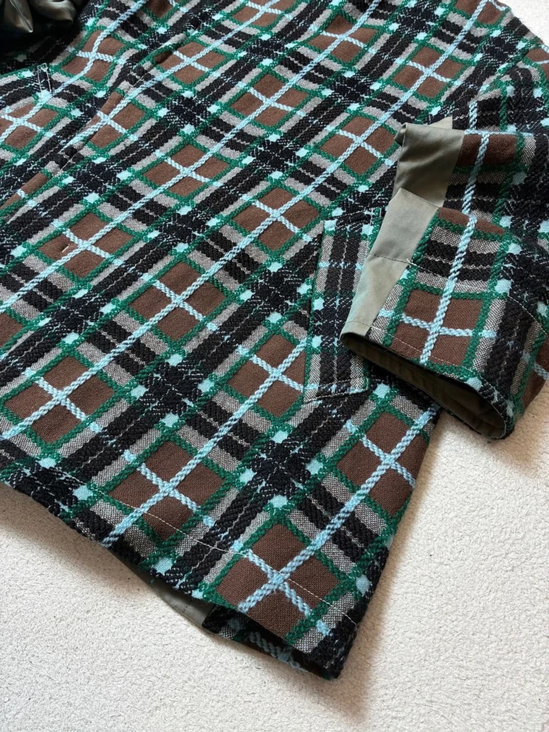 주카 ZUCCA 로빙 타탄체크 배색 후디 자켓 PN7859 상품이미지4