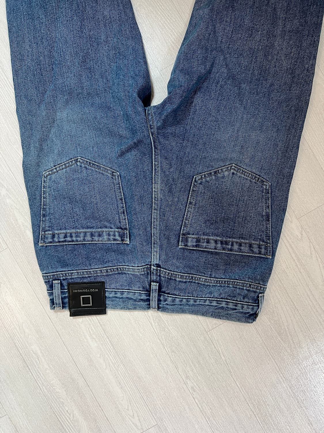 우영미 롱 스트레이트 데님 블루 46사이즈  상품이미지4