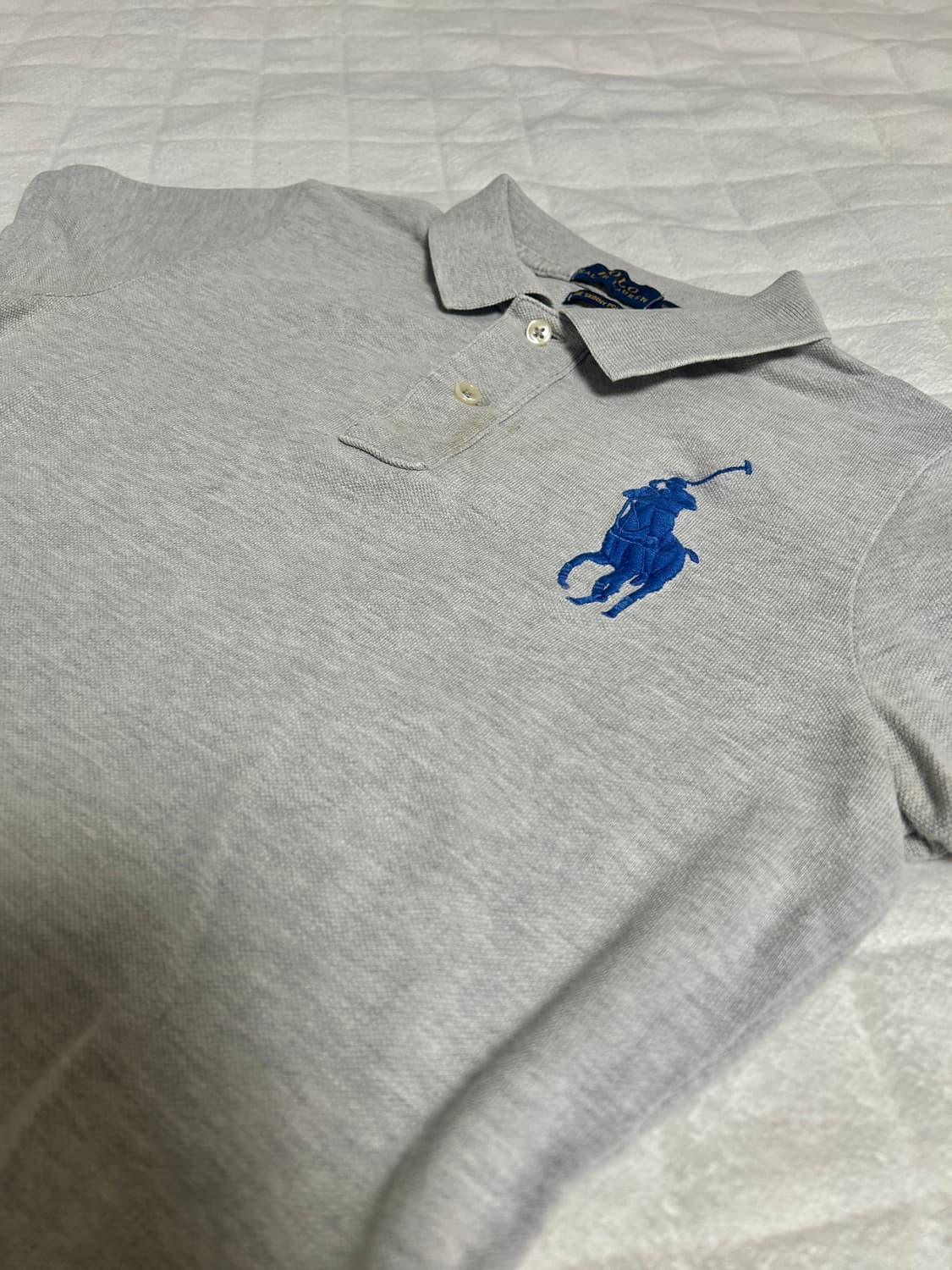 폴로 빅포니 스키니핏 카라티 그레이 상품이미지2