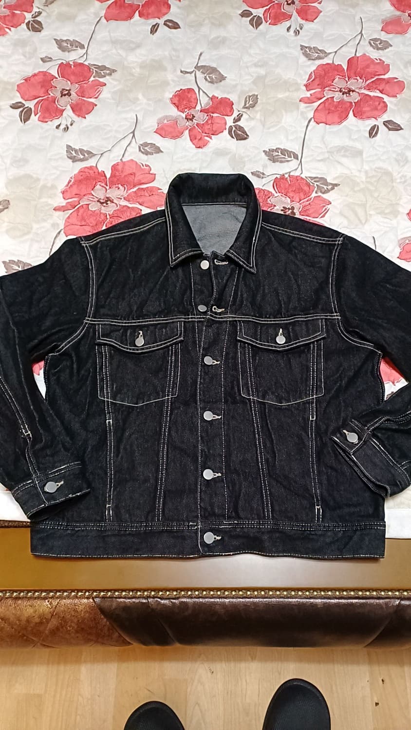 에잇세컨즈 오버핏 블랙데님자켓 100 가슴62 기장66 상품이미지1