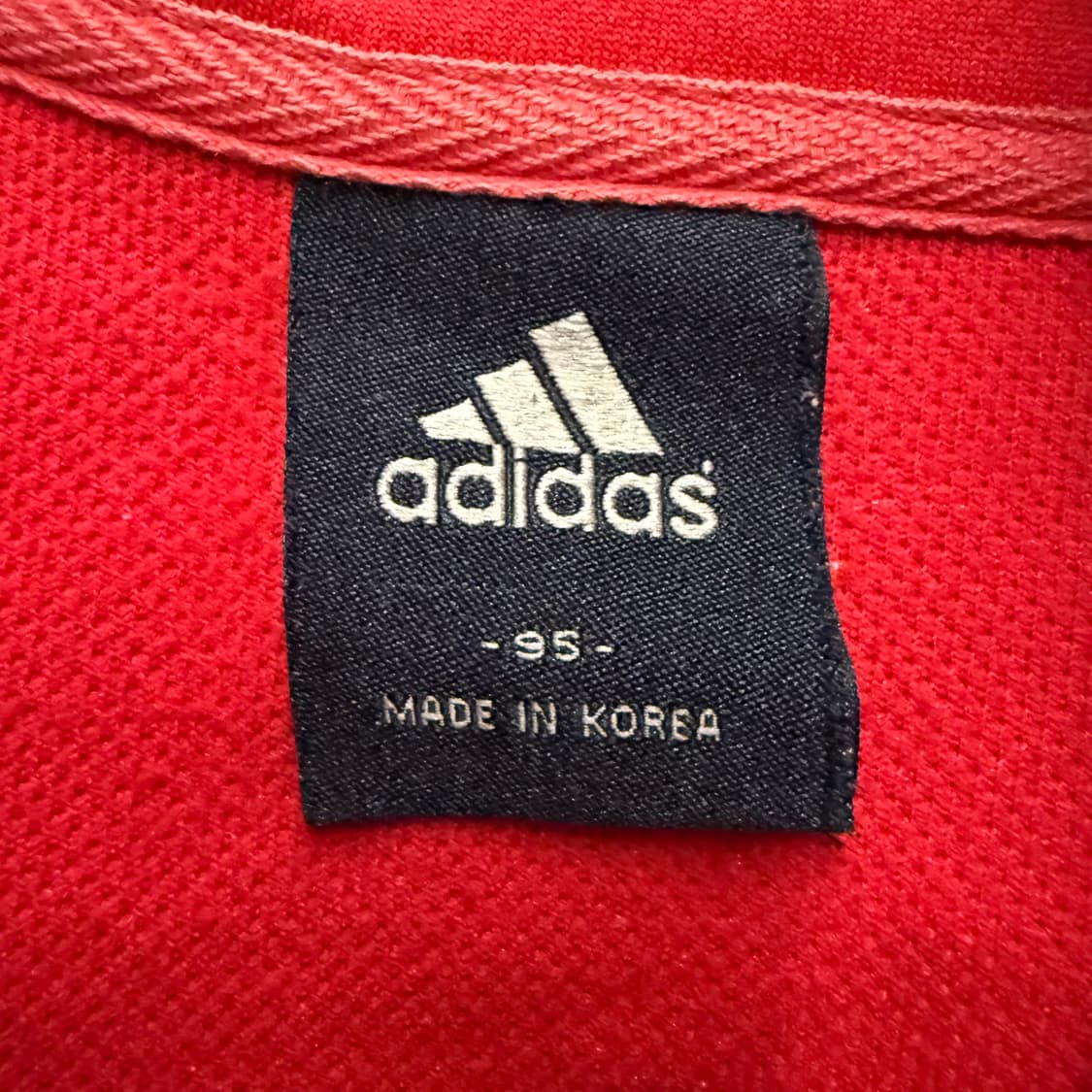 [정품/95] 아디다스 레드 블랙 트랙탑 별무늬 포인트 져지 b16 상품이미지5