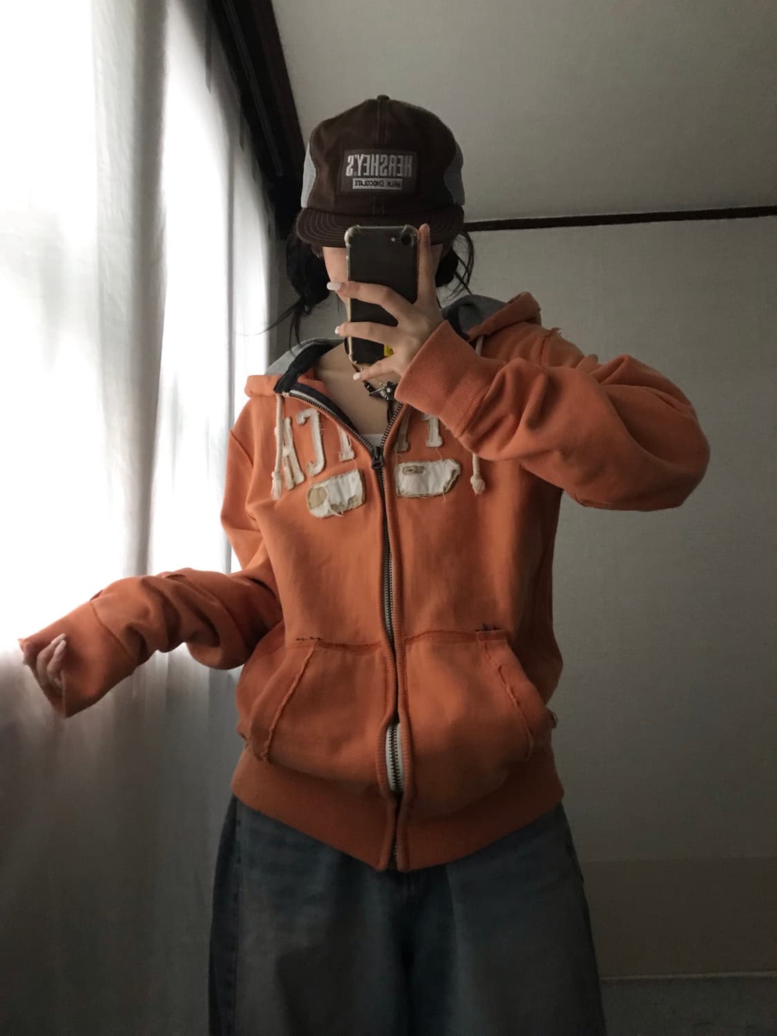 아베크롬비 오렌지 후드집업 상품이미지2