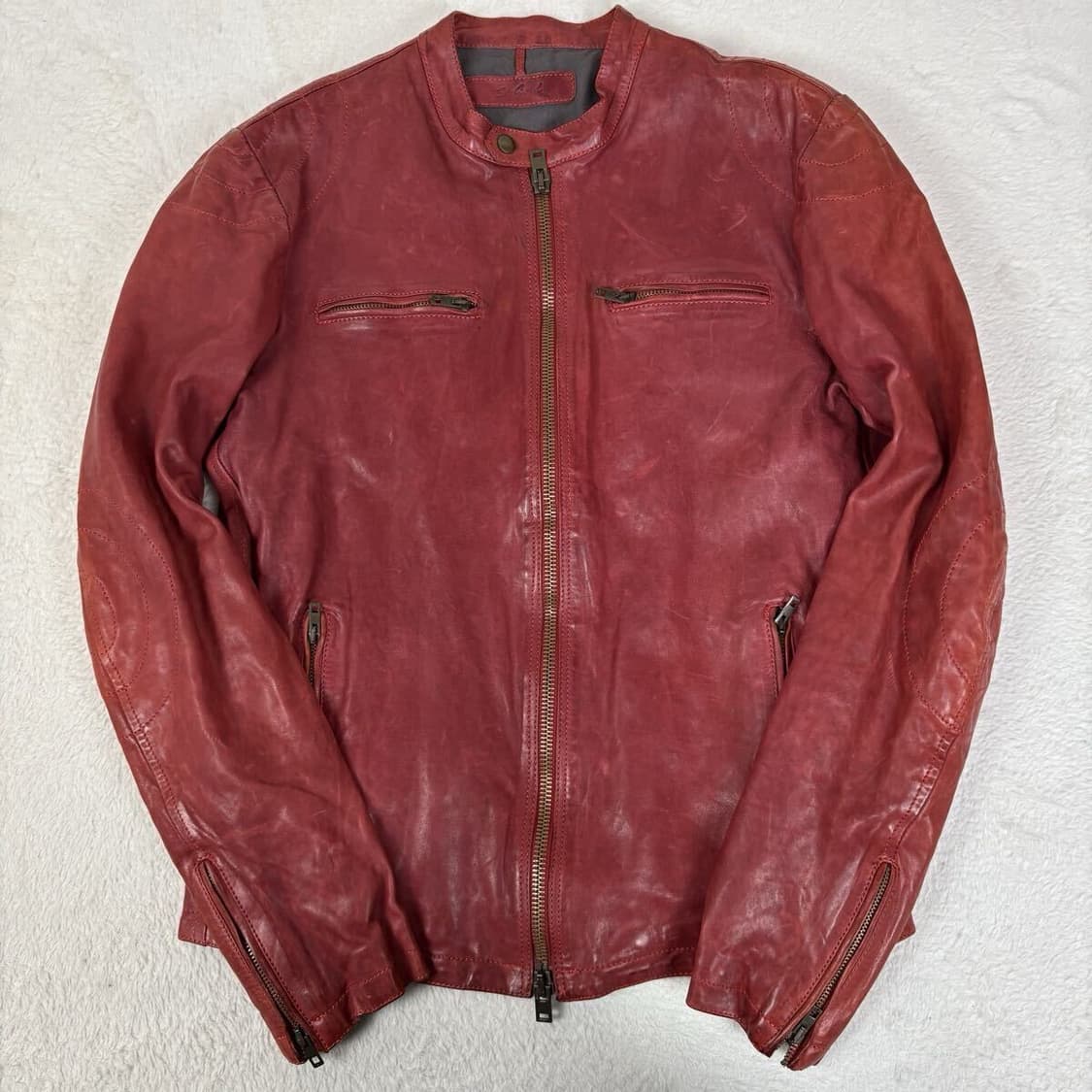 [52] ITALY 레드 양가죽 자켓 상품이미지1