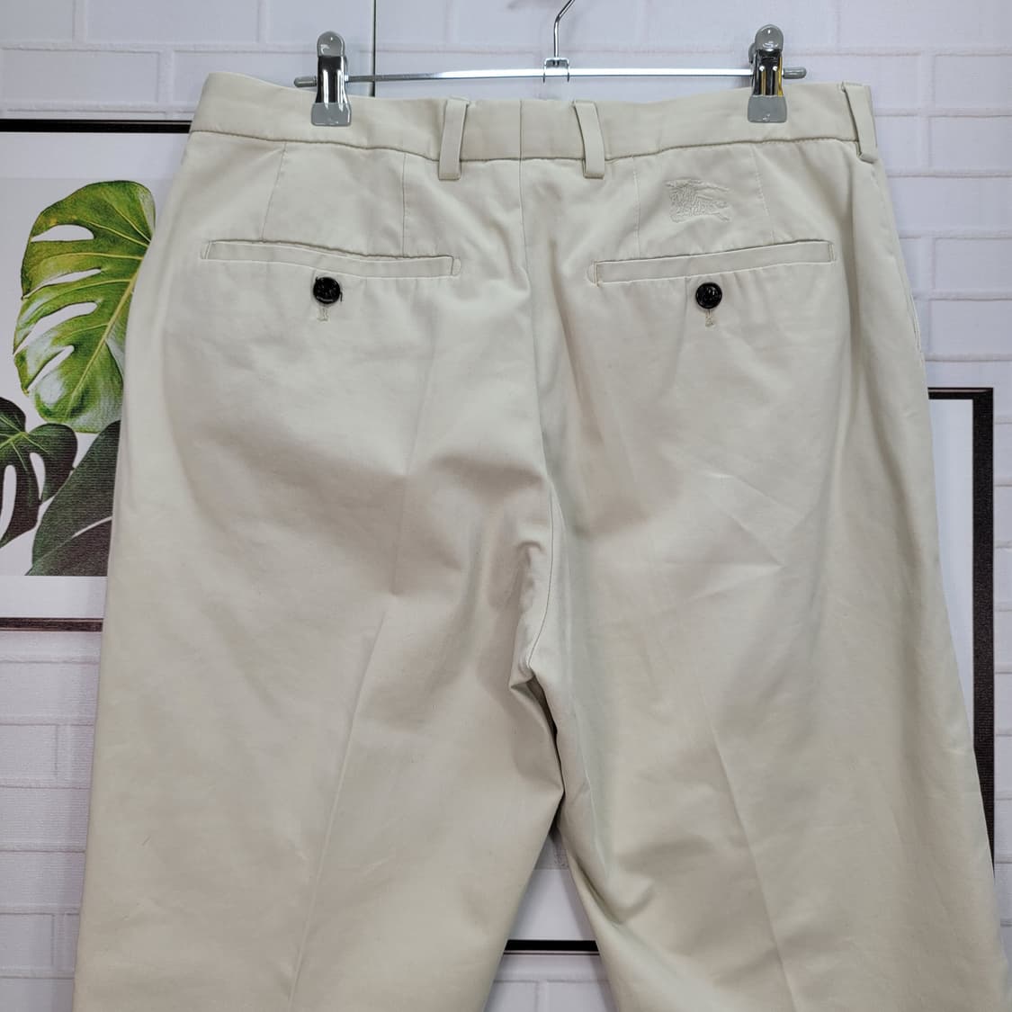 버버리 런던 자수 로고 코튼 팬츠 바지 32인치 상품이미지6