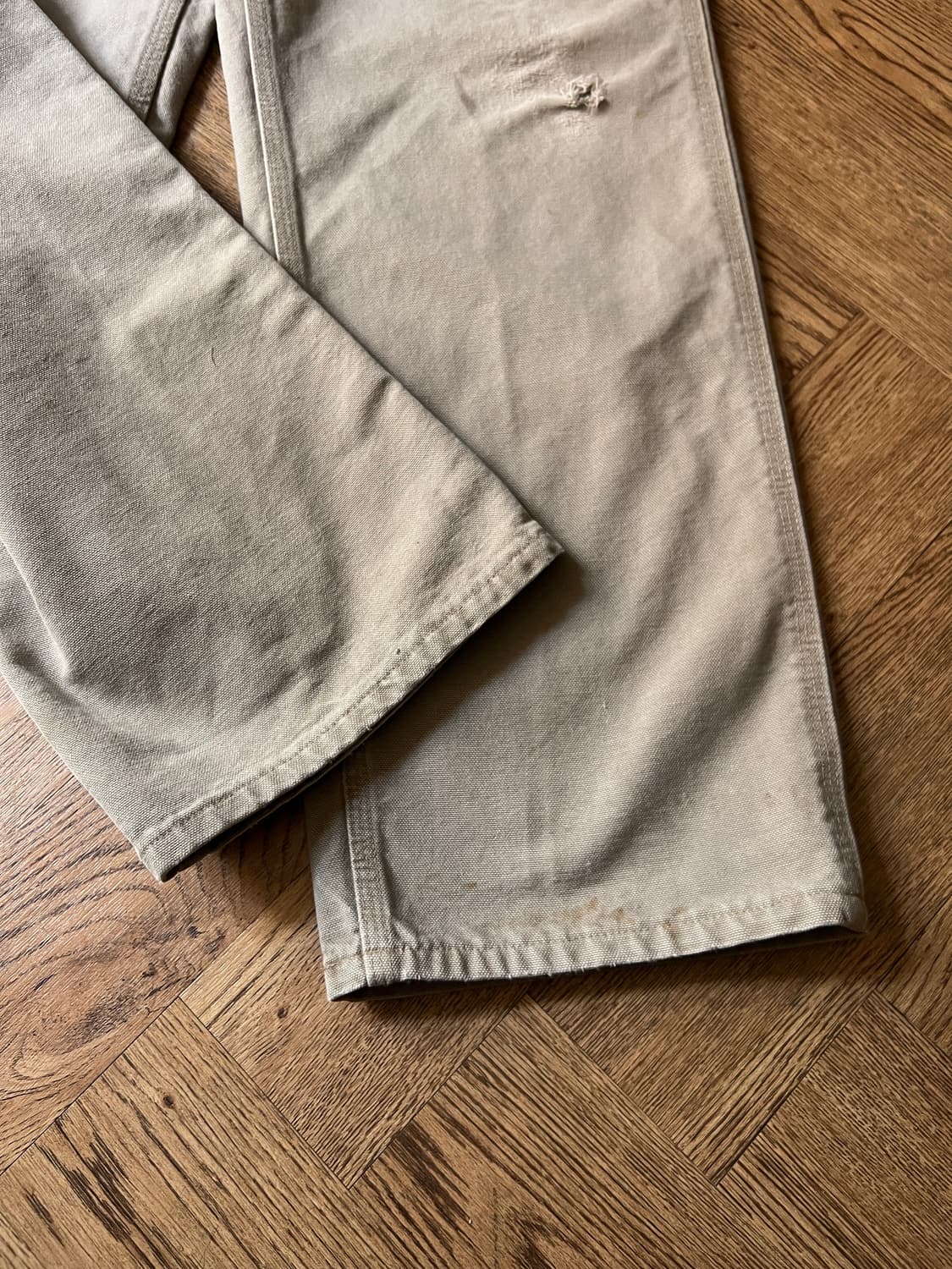 [32]칼하트 USA 빈티지 데미지드 데저트 탄 싱글니 카펜터 워크 팬츠 상품이미지7