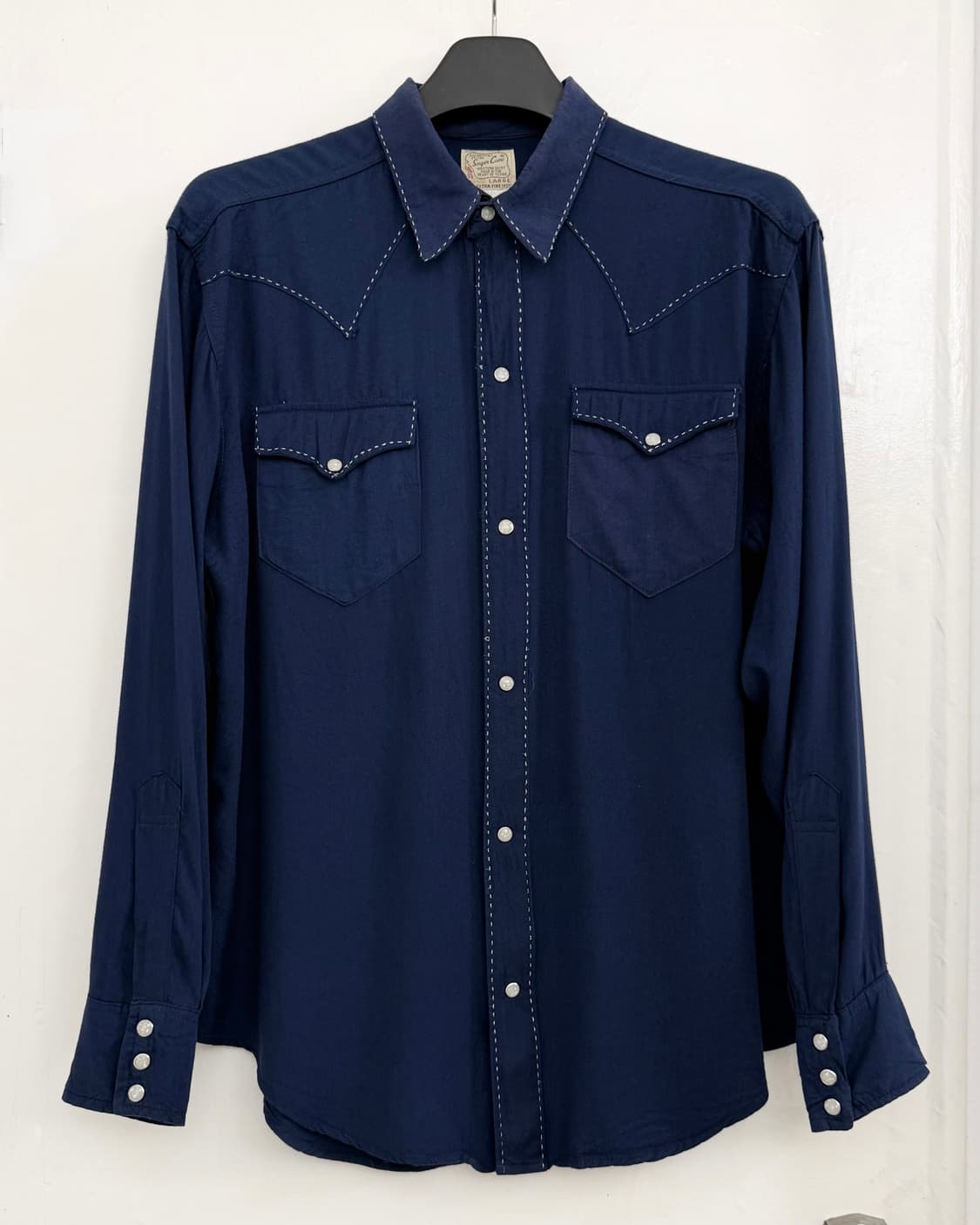 Sugar Cane Contrast Stitch Western Shirt 상품이미지1