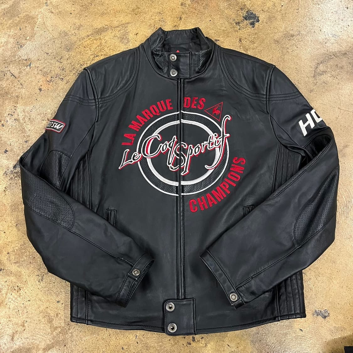 [정품/105] 르꼬끄 레이싱디테일 램스킨레더자켓 b16 상품이미지2