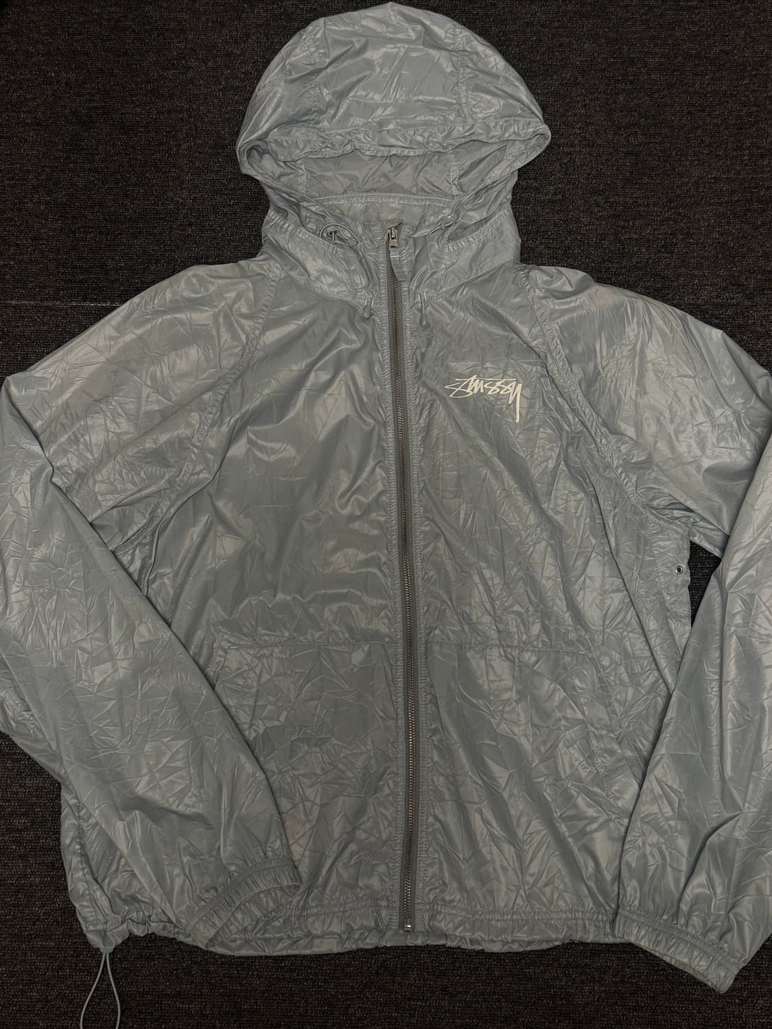 [L] 스투시 비치 쉘 링클 나일론 자켓 슬레이트 상품이미지1