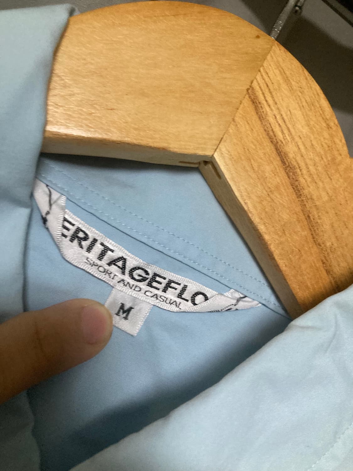 헤리티지플로스 크레스트 셔츠 (sky blue M) 상품이미지8