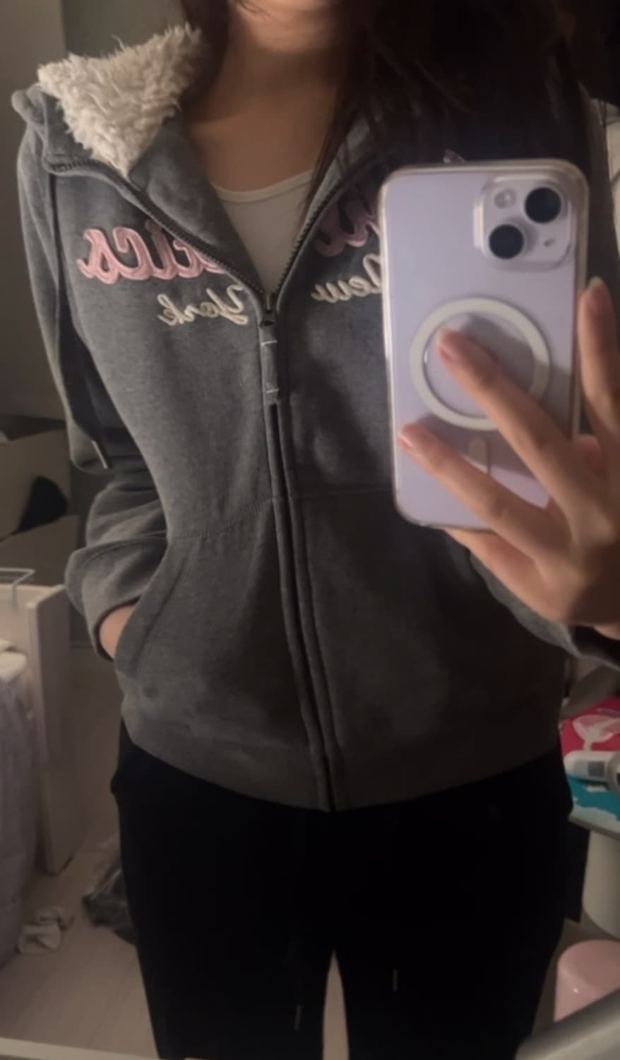 희귀템 울프죠 딱붙핏 후드집업 상품이미지1