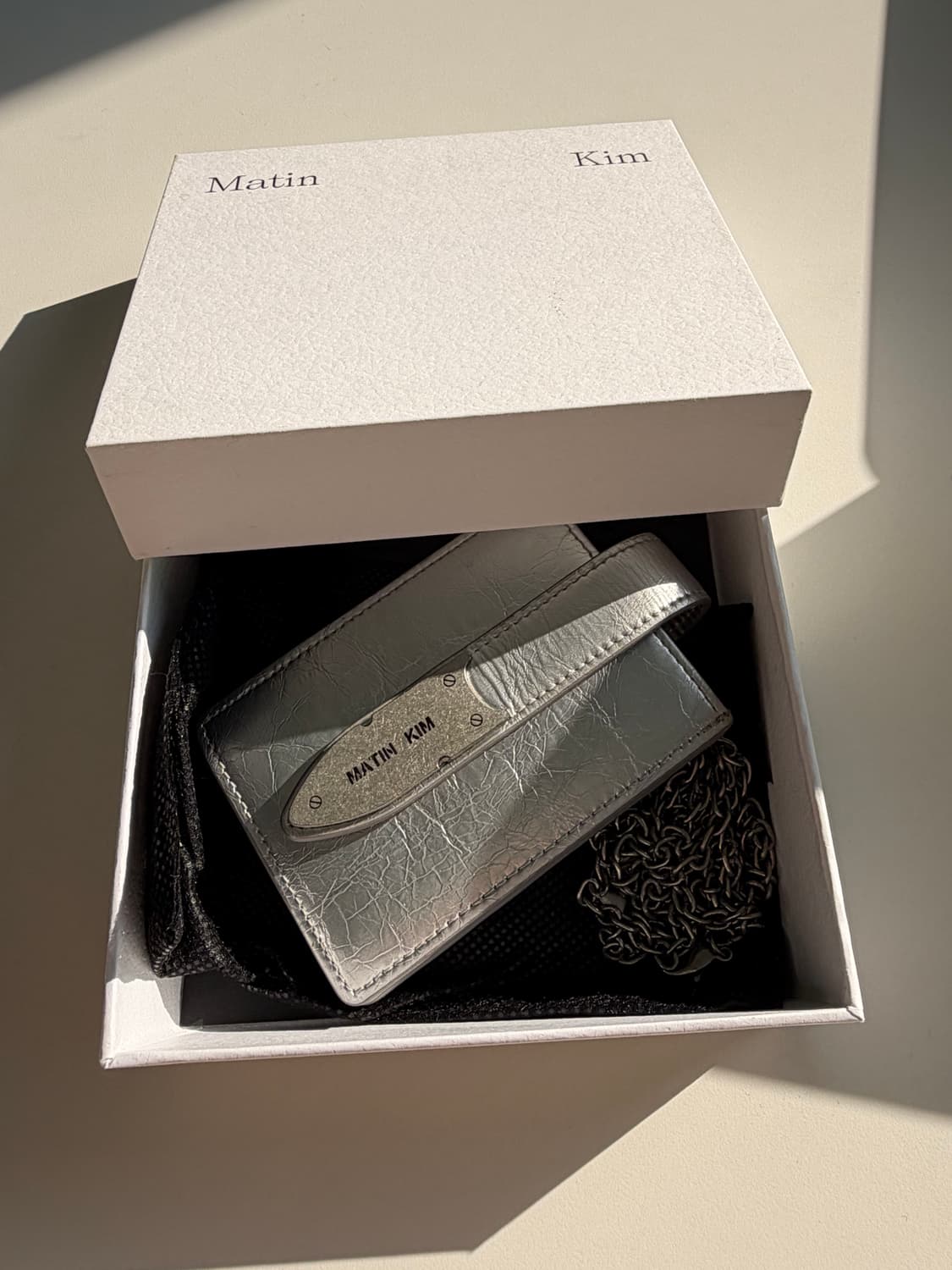 마뗑킴 아코디언 네크리스 카드지갑 실버 상품이미지1