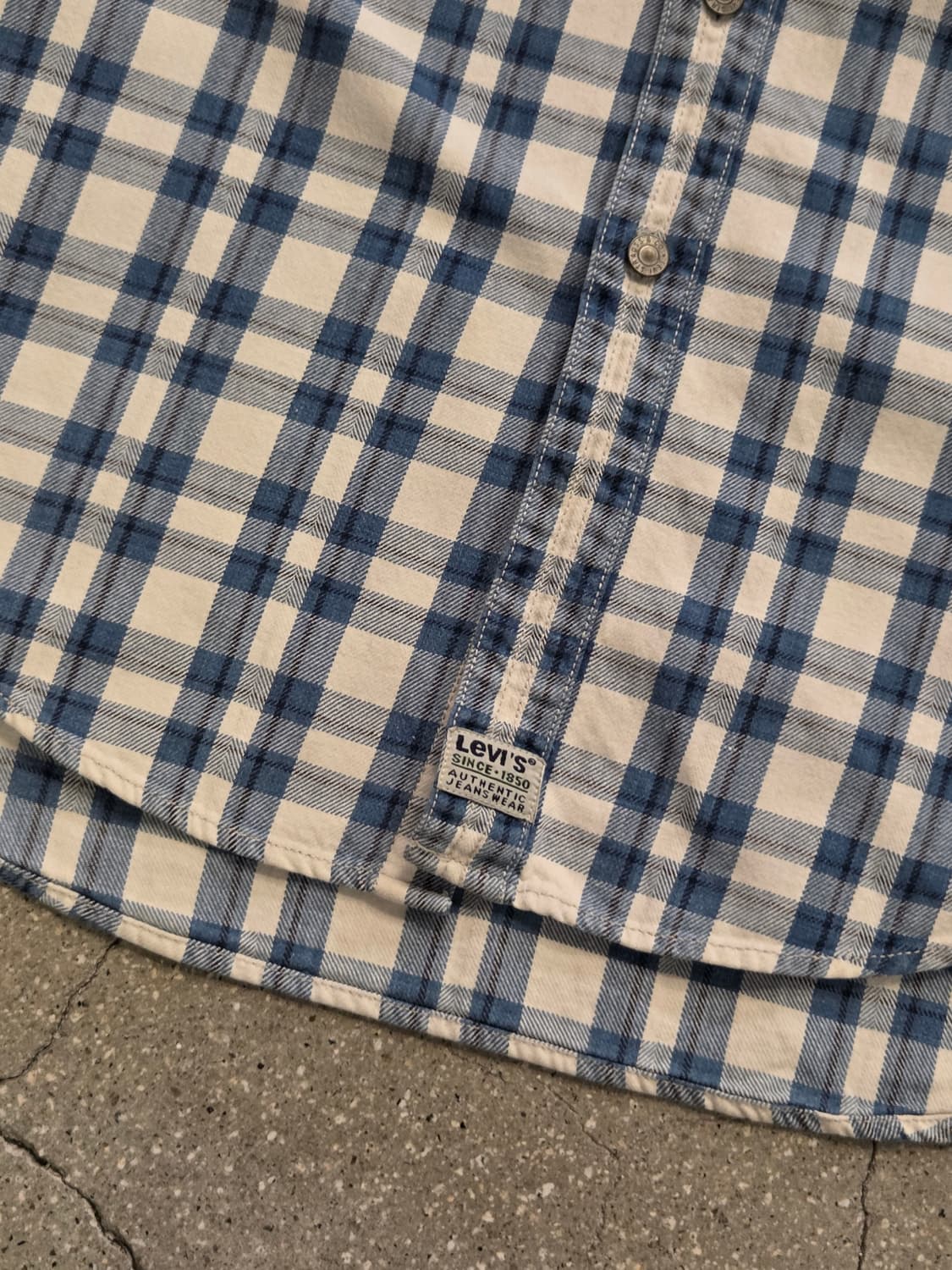 Levis 리바이스 블루체크 반팔셔츠 상품이미지4