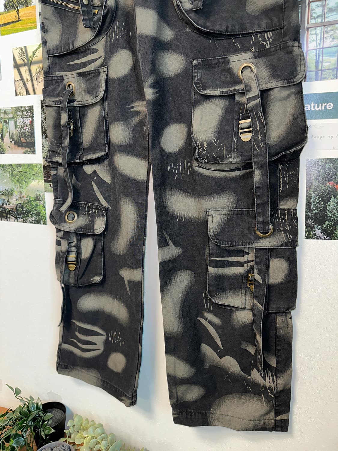 Black tie dye pocket 카고 팬츠 상품이미지3