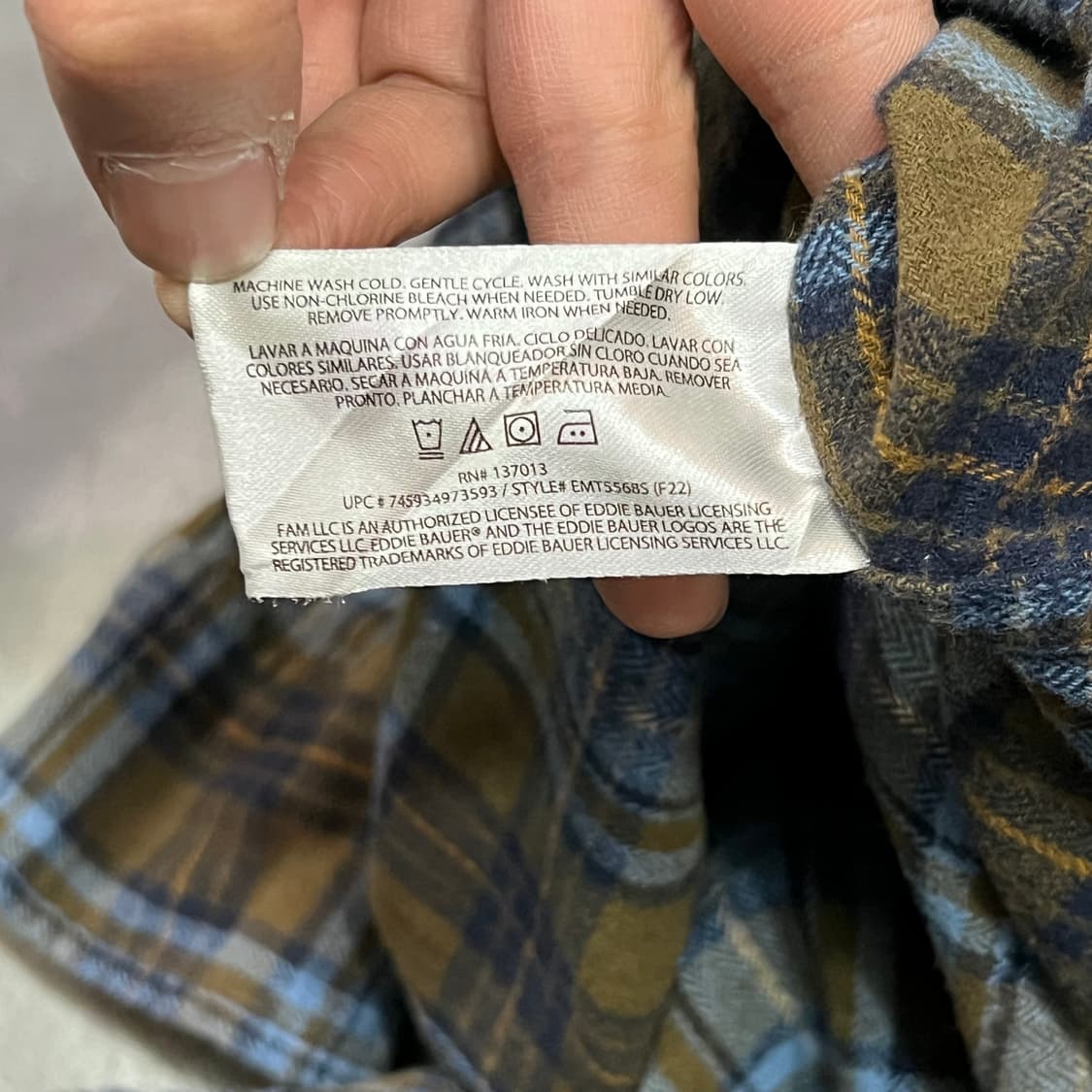  에디바우어 워크 체크 셔츠 y15131 상품이미지7