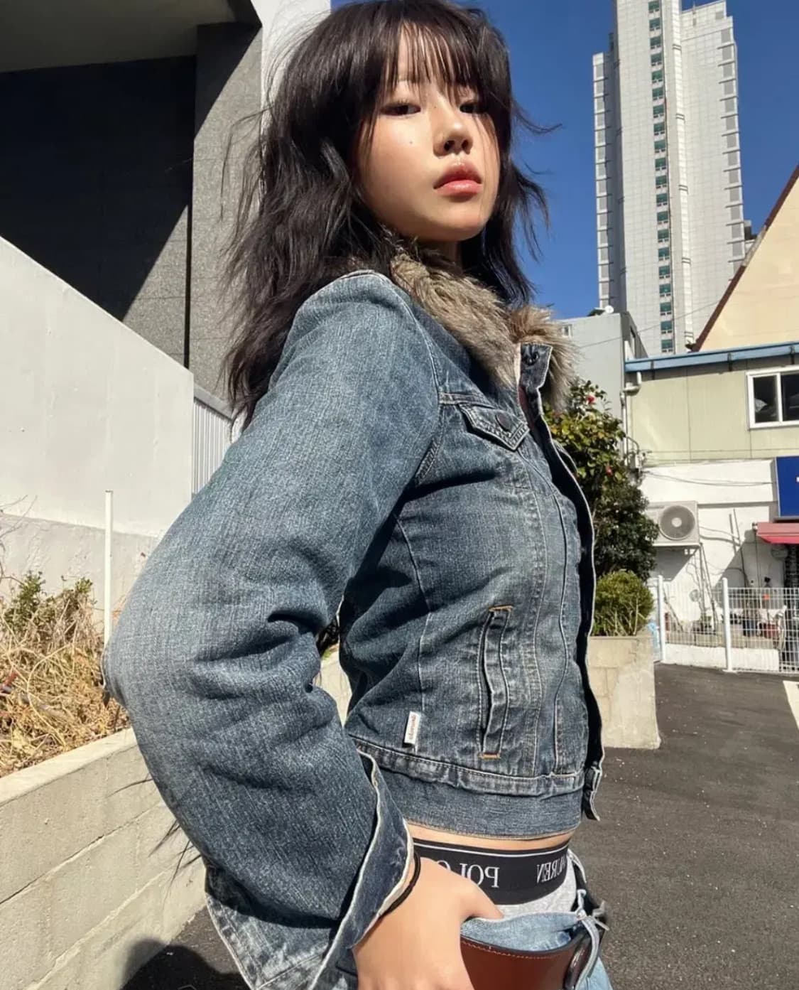 ruok garden 빈티지 청자켓 상품이미지2