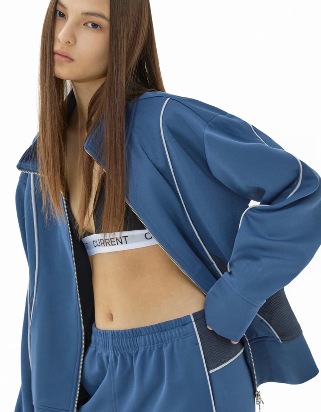 커렌트 ASSYMETRIC JERSEY ZIP UP 상품이미지2