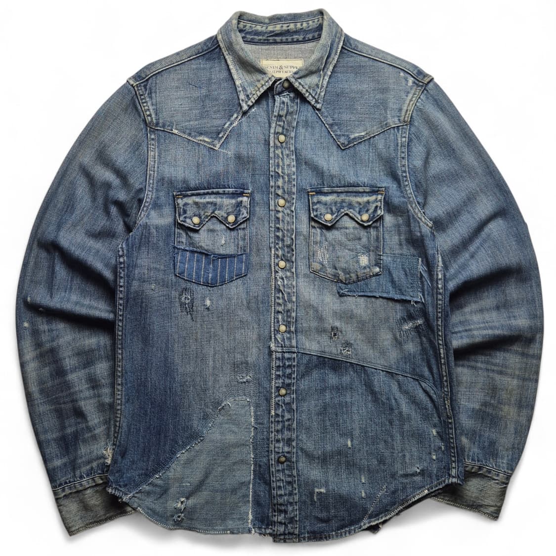 [S] 폴로 랄프로렌 데님앤서플라이 패치워크 데님셔츠 상품이미지2