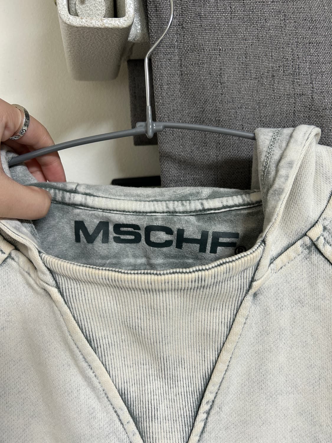 미스치프 블리치드 풀오버 후드 블리치드 카키 M사이즈 상품이미지4