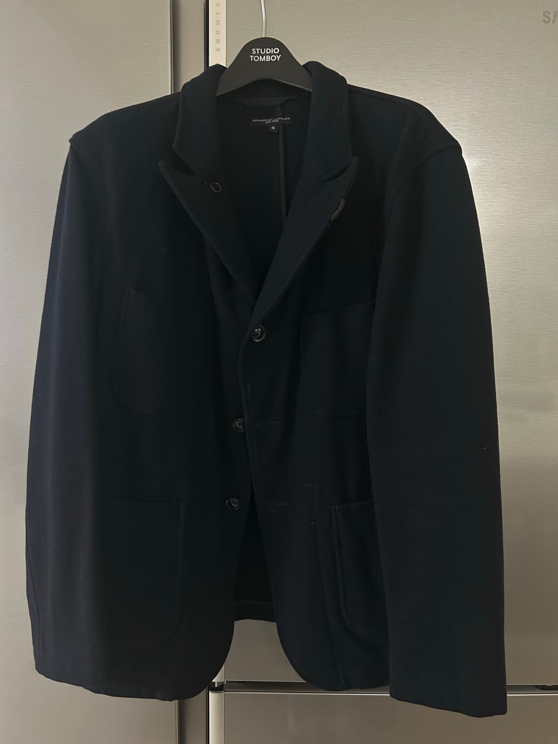 엔가 울 베드포드자켓 다크네이비 S 상품이미지2