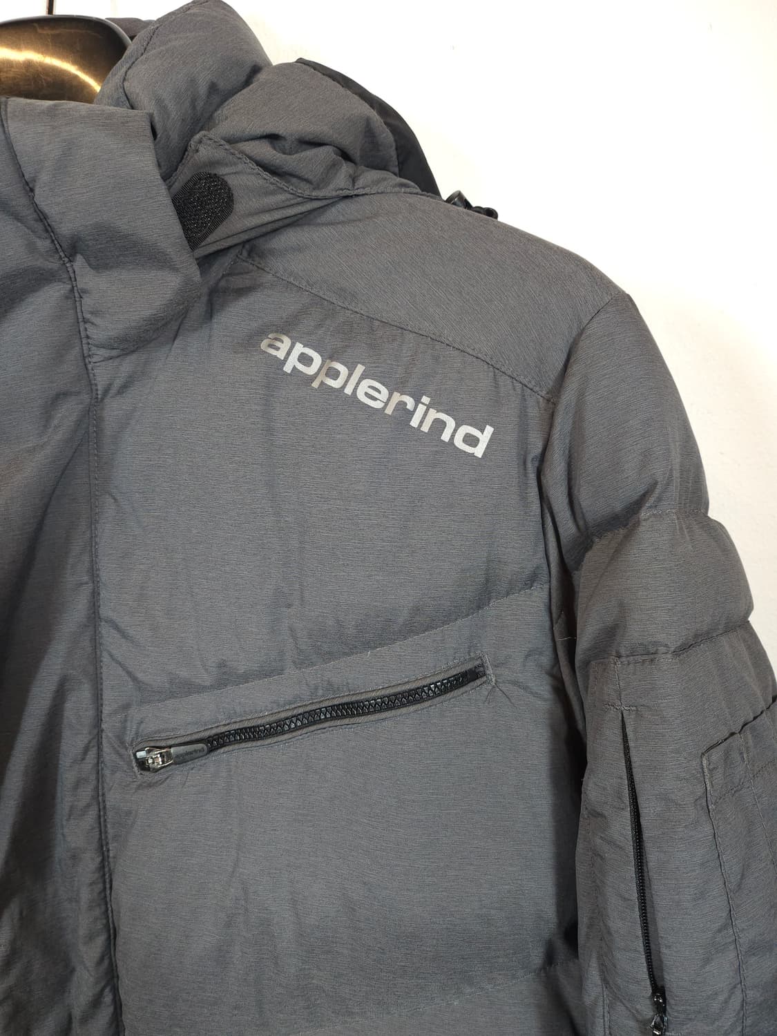 애플라인드 그레이 롱다운패딩 90 S 상품이미지4