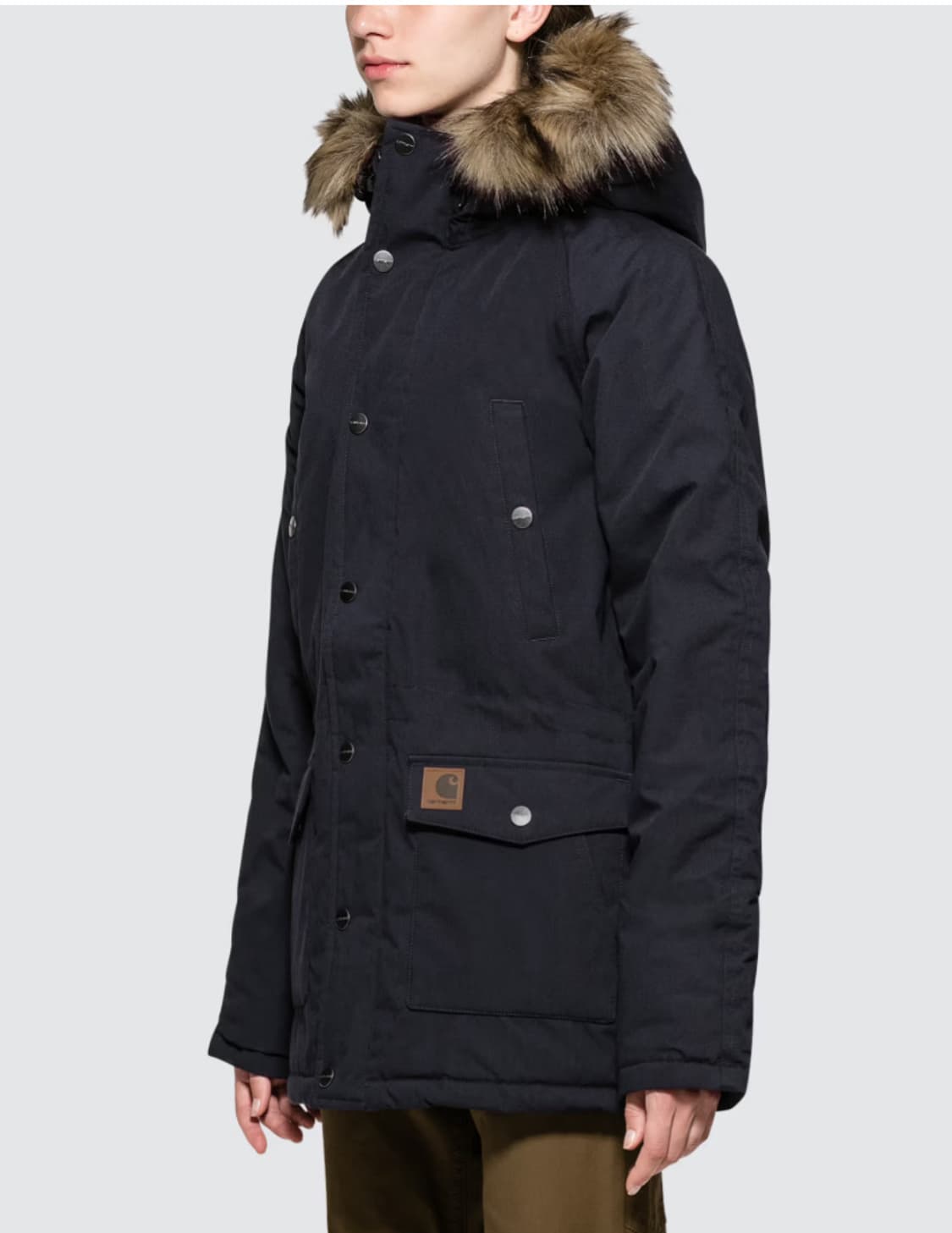 칼하트 헤리티지 트래퍼 미드 패딩 파카 퍼 자켓 빈티지 야상 네이비 컬러 상품이미지7