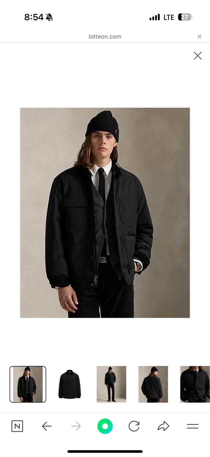 폴로 엘스던 자켓 블랙 L사이즈 상품이미지1