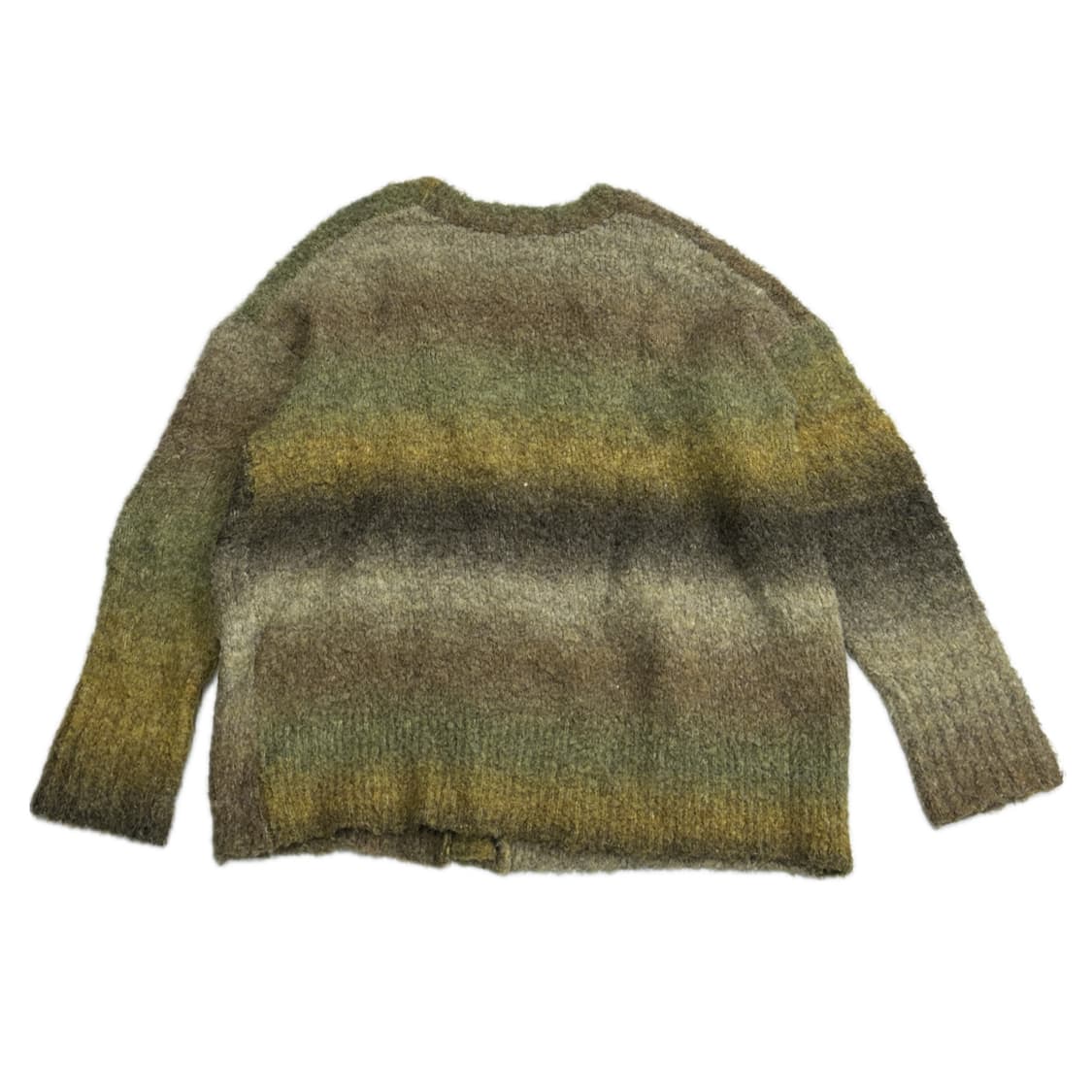 Lowrys Farm 그라데이션 말차맛 루즈핏 뽀글이 니트 가디건 그런지 상품이미지3