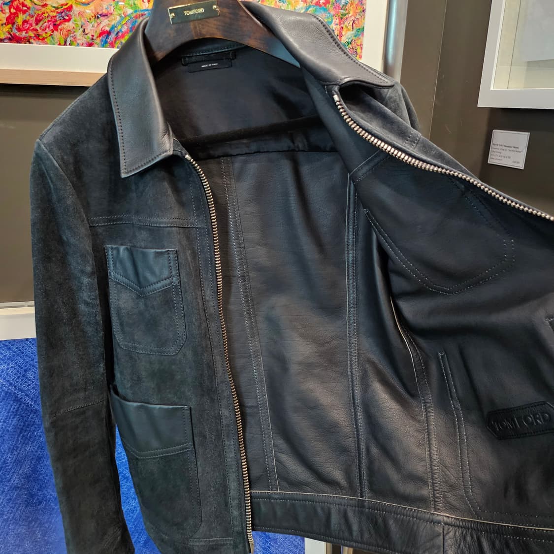 톰포드 캐시미어 스웨이드 4포켓 트러커 자켓 상품이미지4