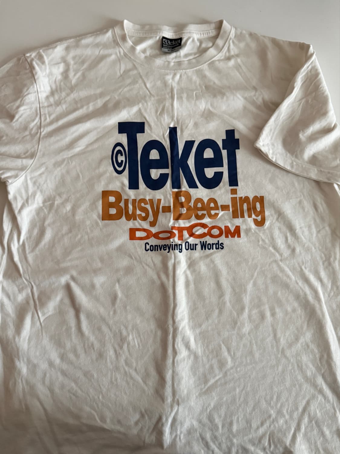테켓(teket) 로고 티셔츠 화이트 상품이미지3