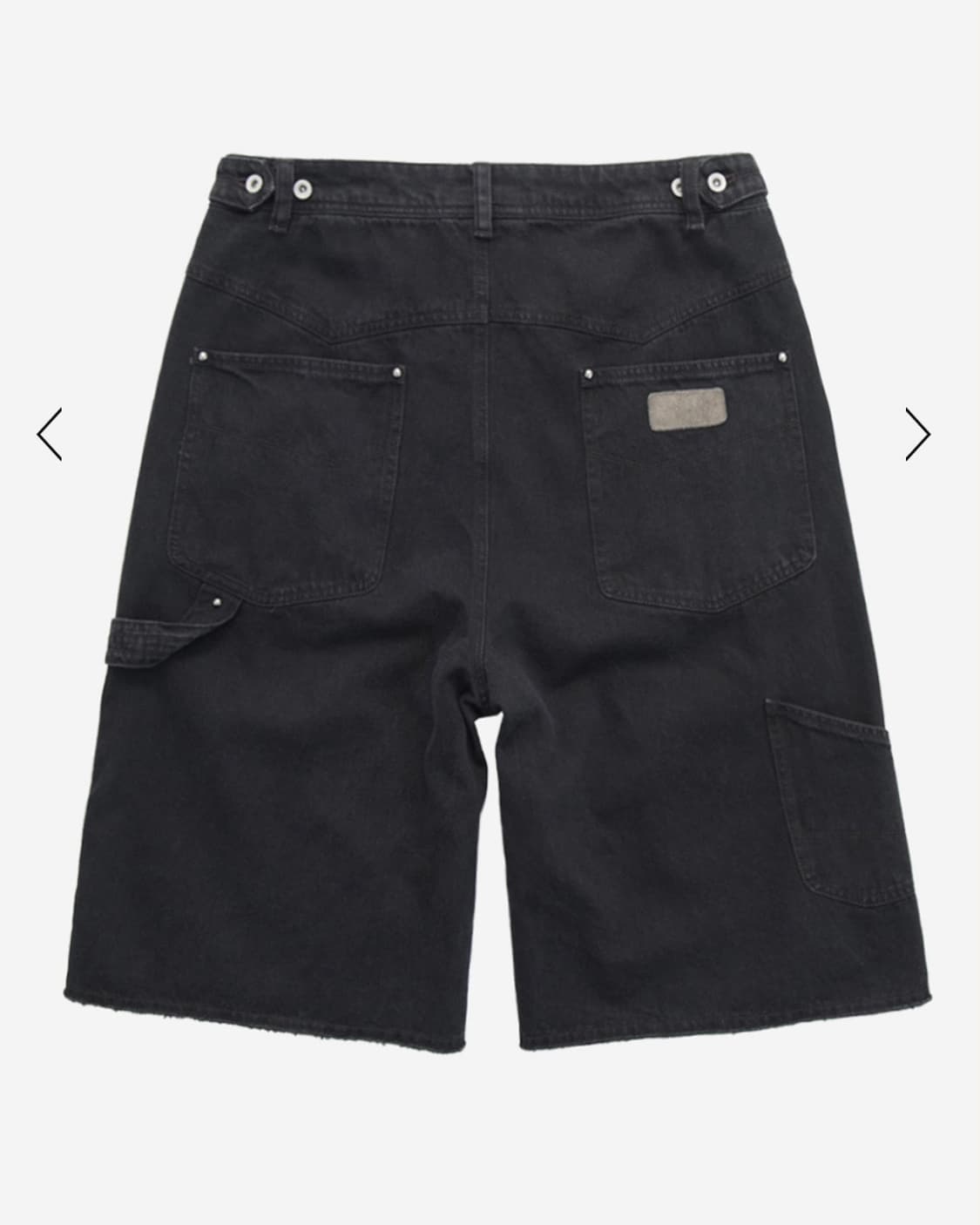 [3]폴리테루 1011 더블니 1/2 팬츠 블랙 상품이미지2