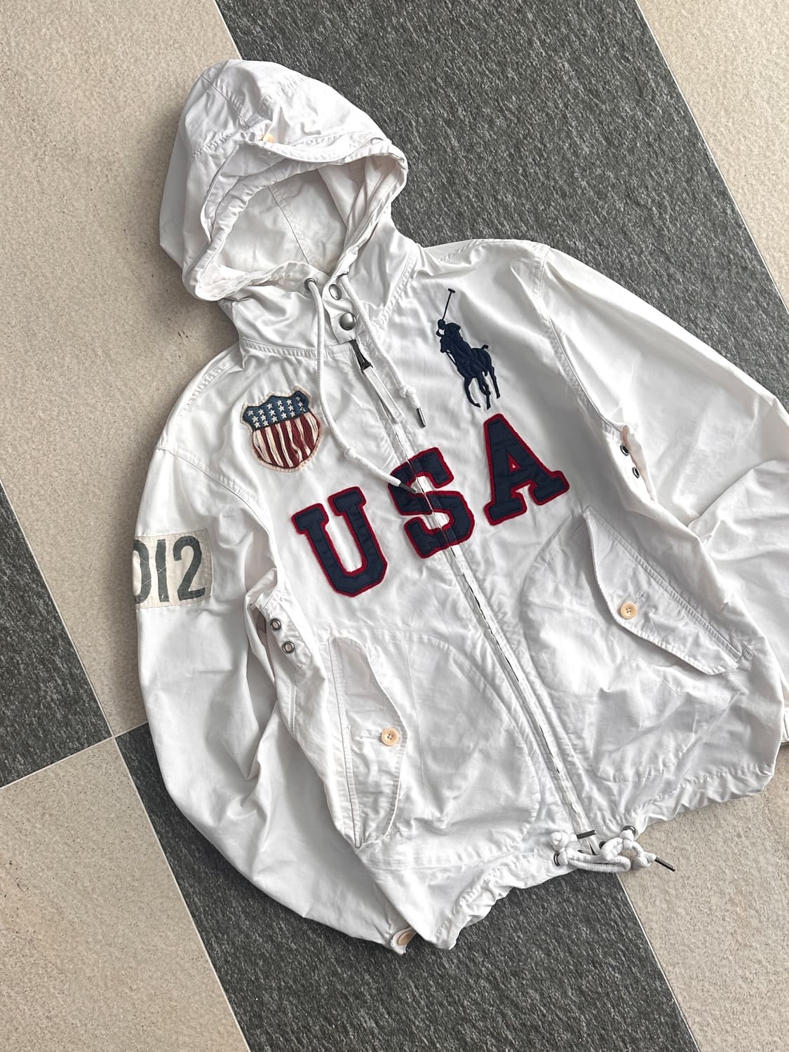 폴로 랄프로렌 USA 성조기 빅포니 후드 나일론 자켓  상품이미지2