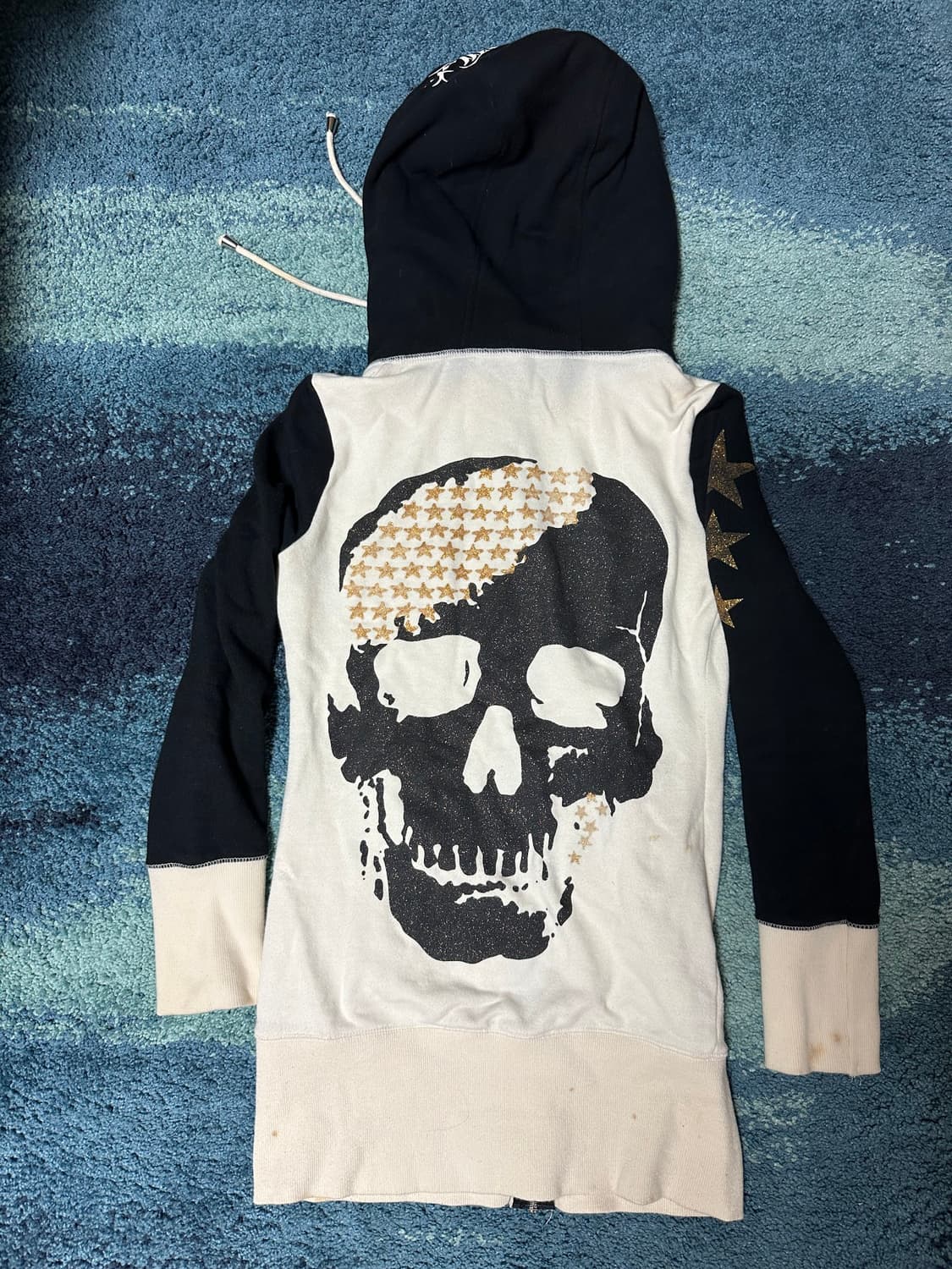 오염)y2k  JPN  vintage skullhoodie WA SANS 상품이미지2