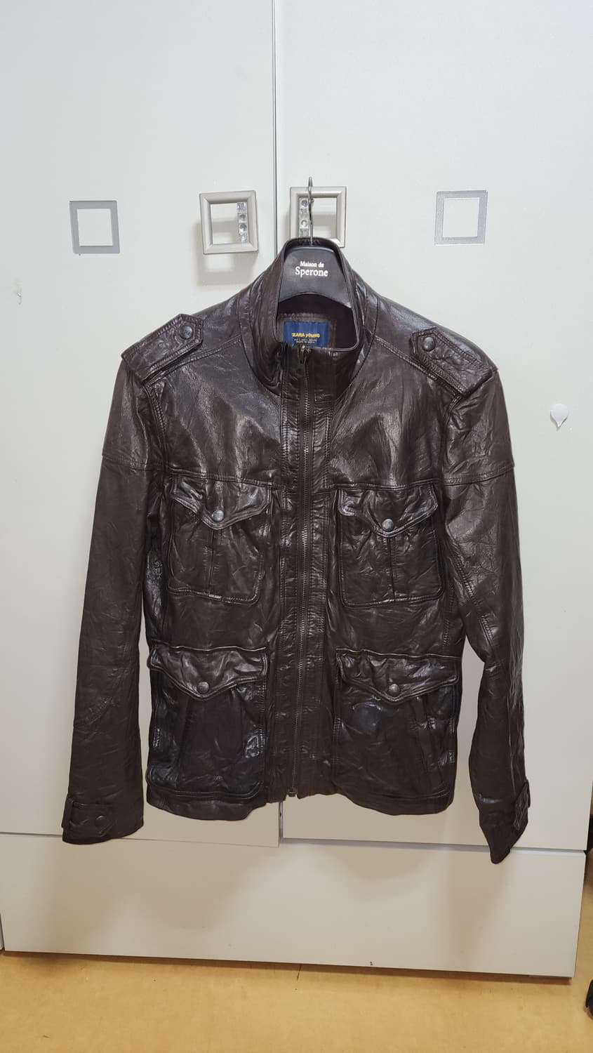 ZARA YOUNG 다크 브라운 가죽 자켓 100 상품이미지1