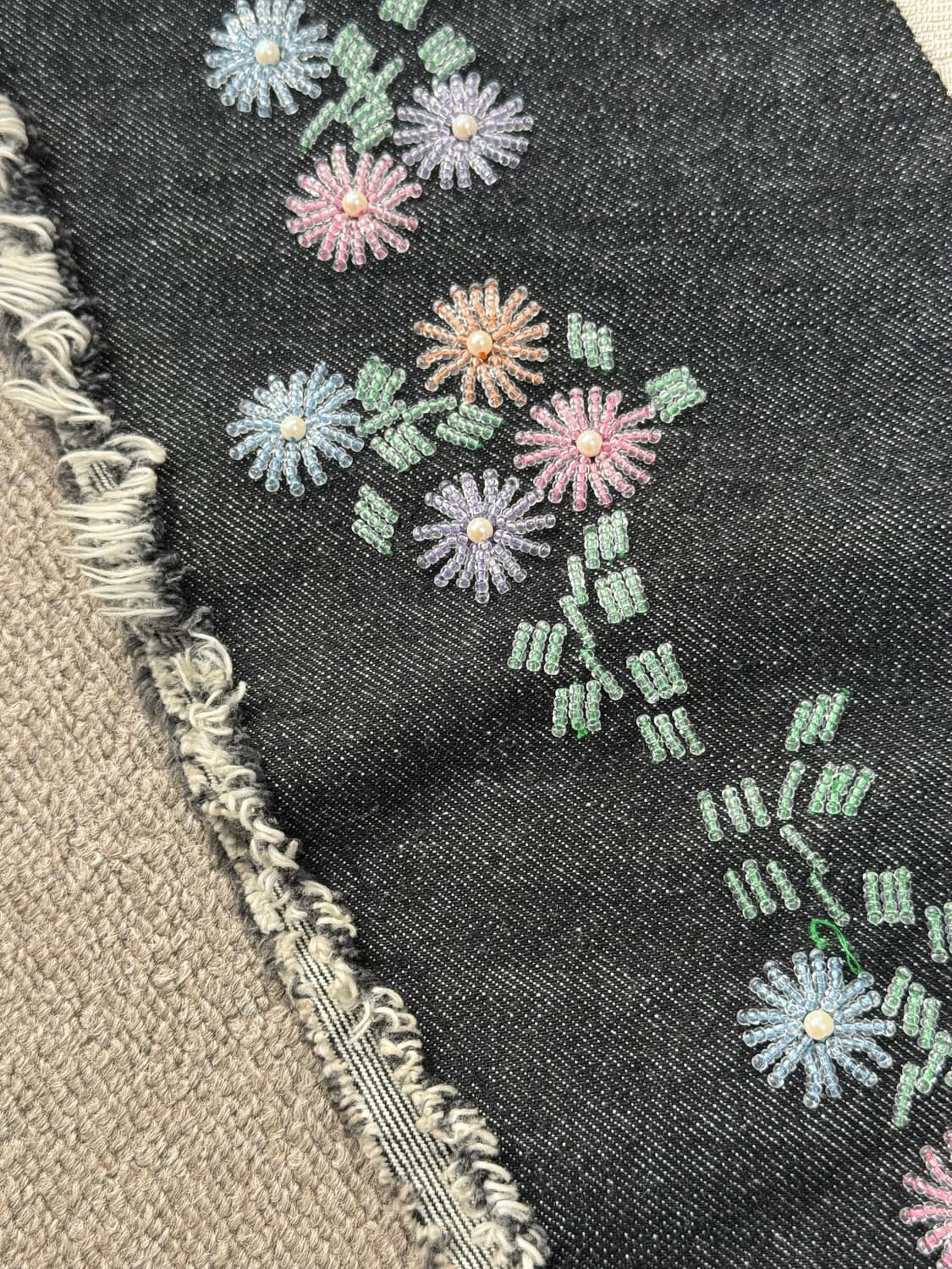 트리콧 꼼데가르송 데님 비즈 스커트 상품이미지4