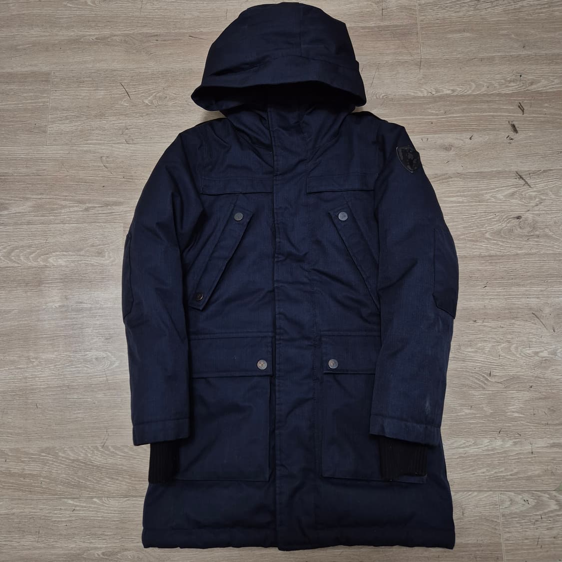 노비스 키즈 덕다운 사이드패치 후드 패딩 점퍼 (9-10세) 상품이미지1