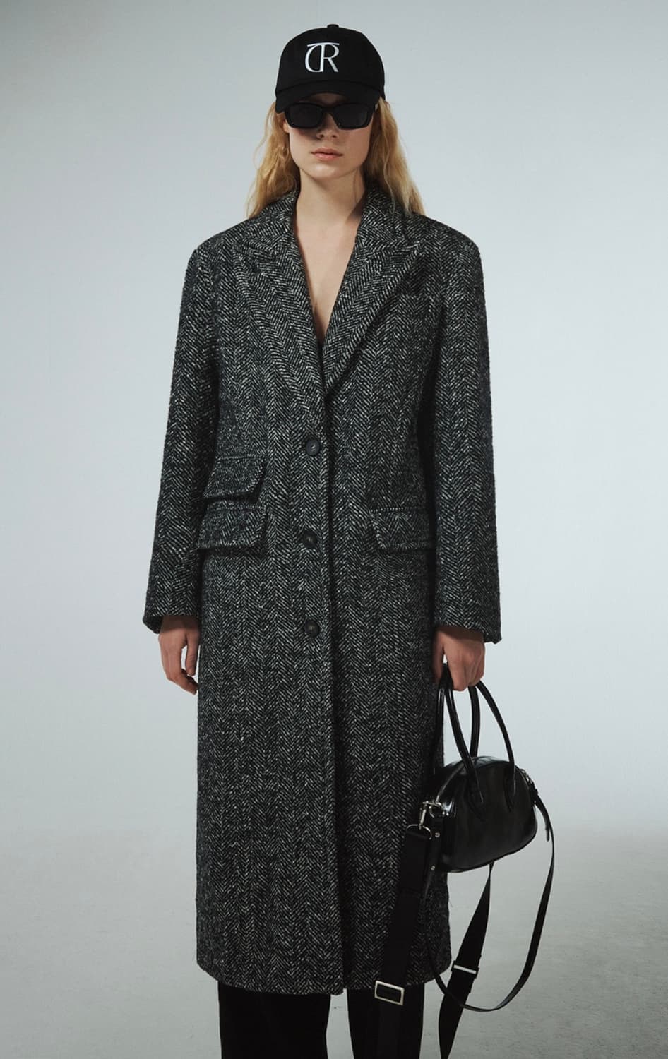 커렌트 와이드 라펠 롱 코트 2 상품이미지1