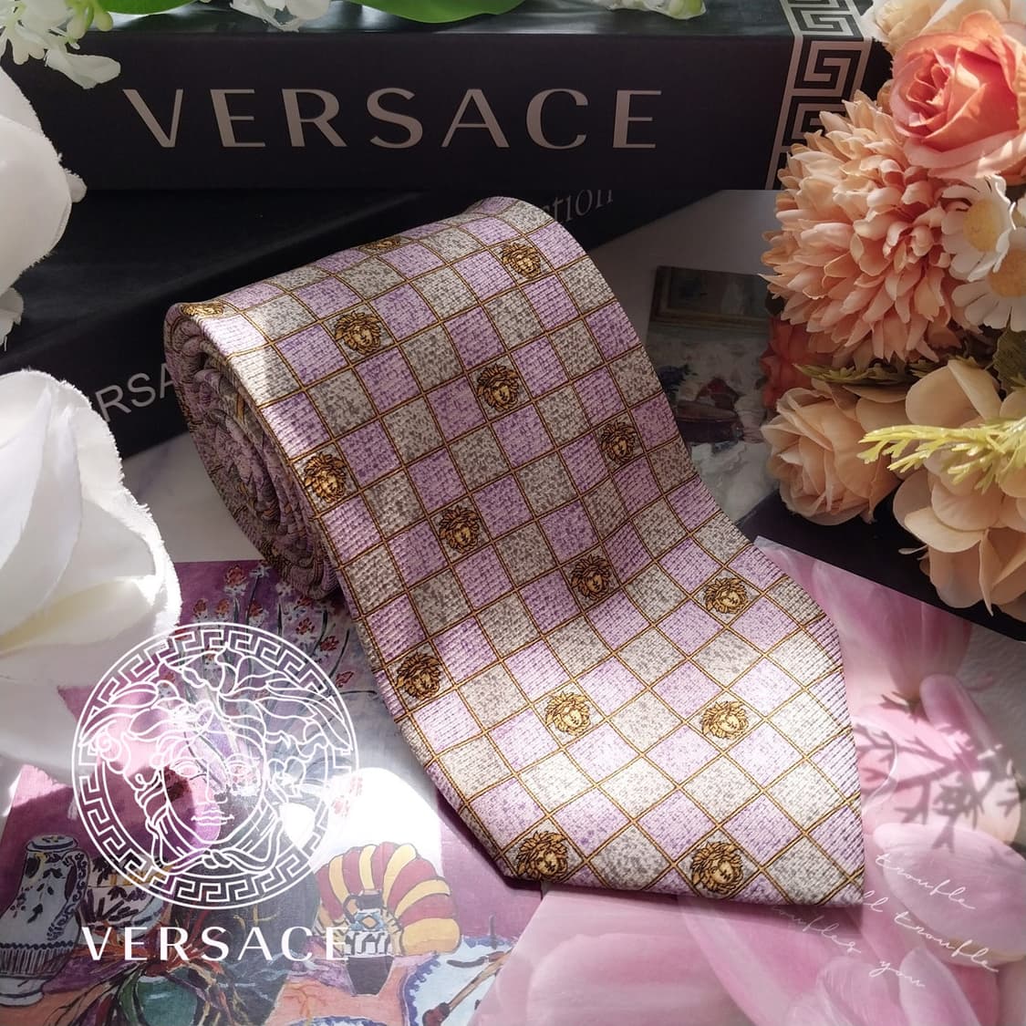 베르사체 넥타이 인디핑크 메두사 패턴 A+등급 K2480
 상품이미지1