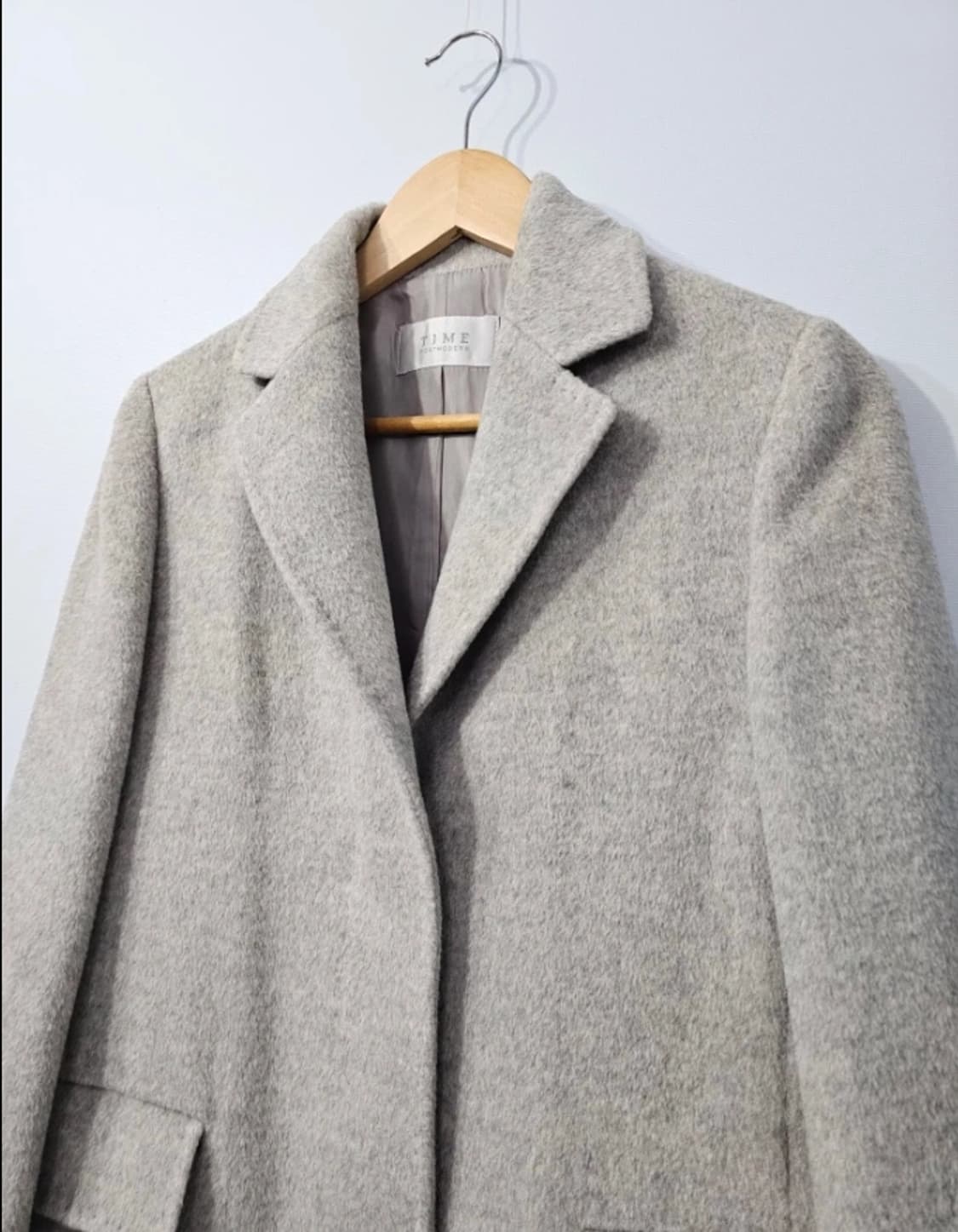 TIME 타임 롱 코트 회색 ~55 상품이미지3