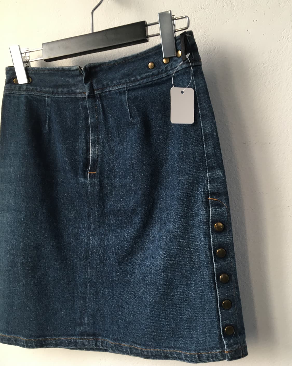 Side button point denim skirt 상품이미지4