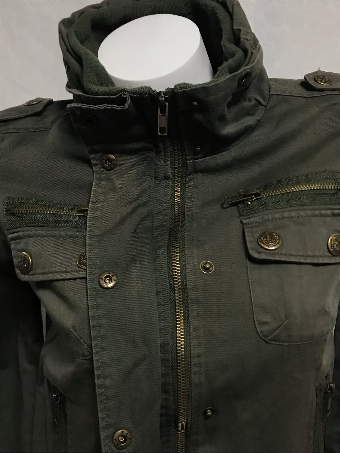 빈티지 00s y2k 하이넥 집업 버튼 자켓 점퍼 상품이미지5