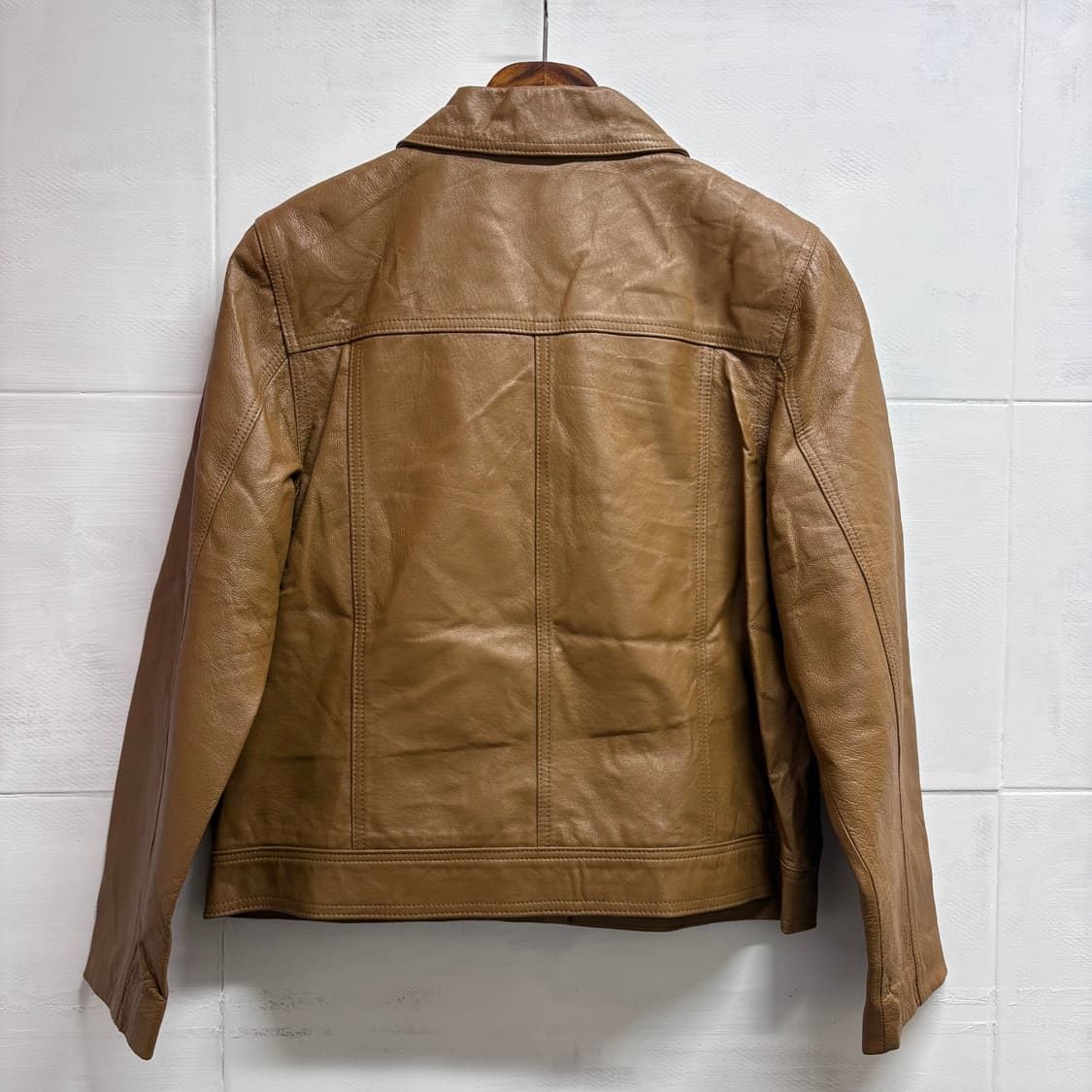 CHUMANDOR 피그스킨 가죽 카멜 트러커 자켓 JPN 상품이미지6