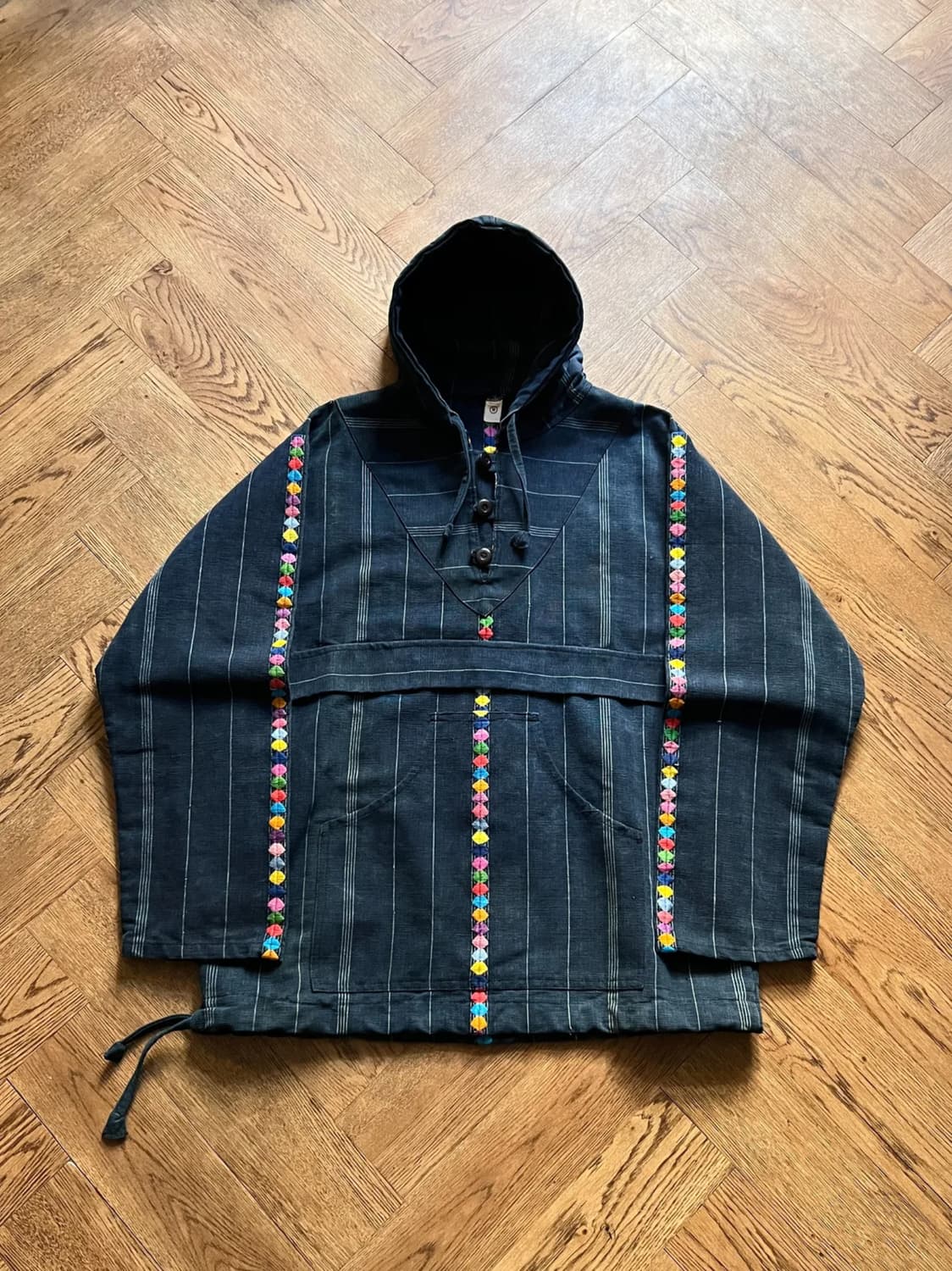 [M]90's 핸드메이드 히피 후드 파카 상품이미지1