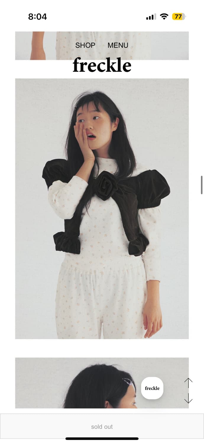 Freckle velvet puff rose jacket 상품이미지10