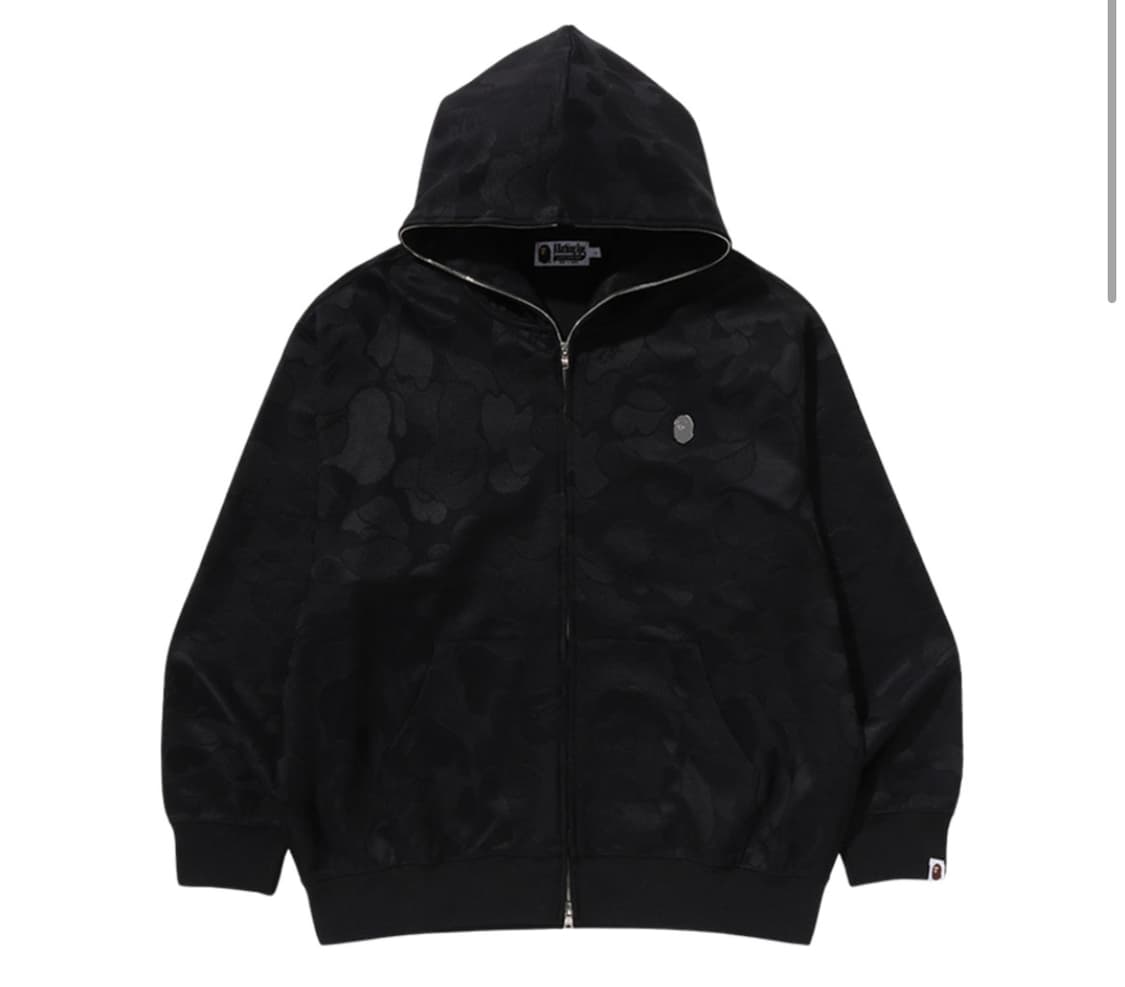 베이프 솔리드 카모 자카드 후드 집업 블랙 L 상품이미지1