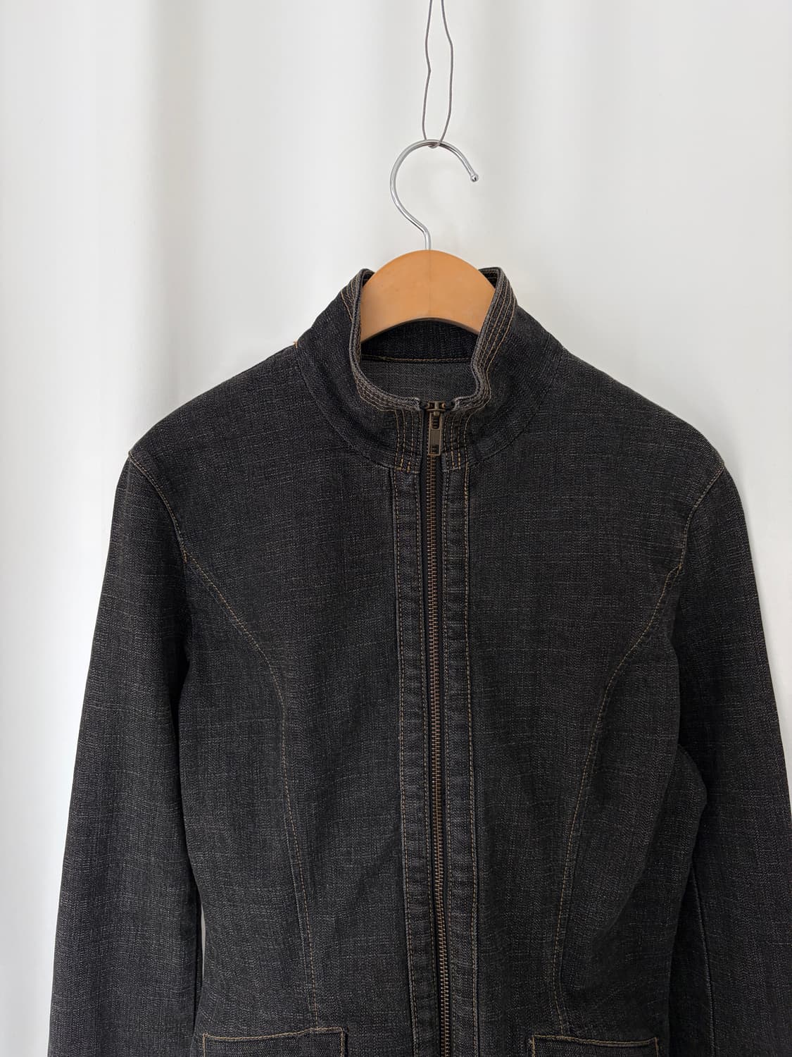 vintage 2way zipper denim jacket  상품이미지2