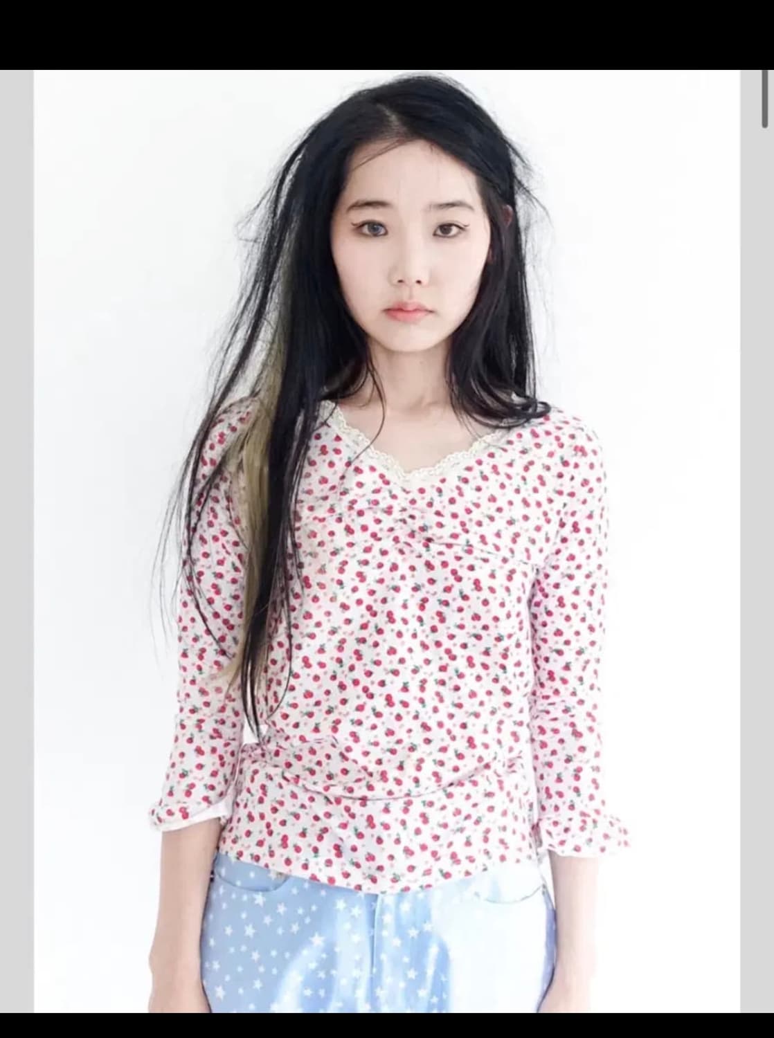 샵페어리 스트로베리 레이스 탑 딸기 탑 상품이미지1