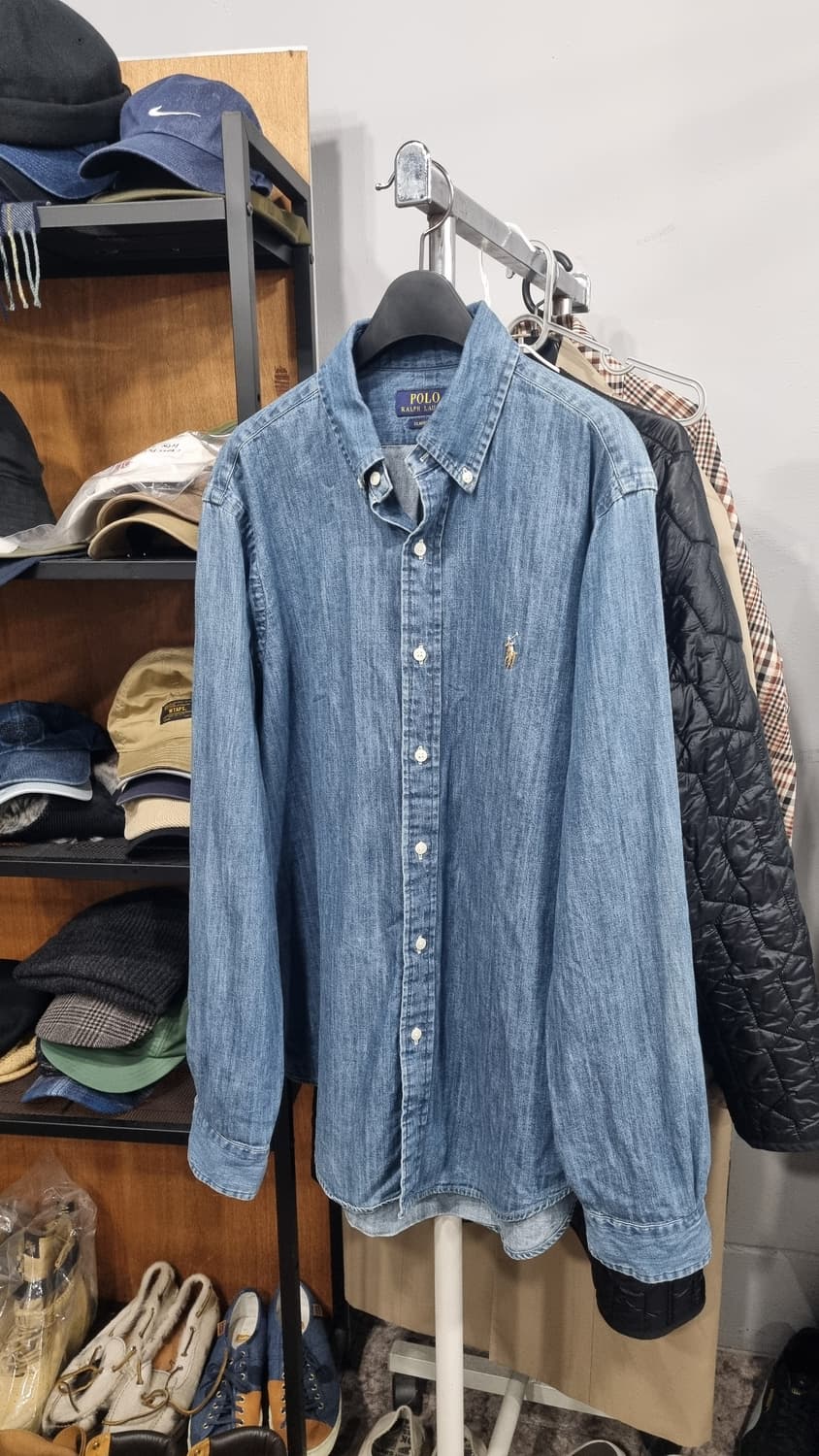 Polo Ralph Lauren 남성 100~105  클래식핏 데님셔츠 상품이미지2