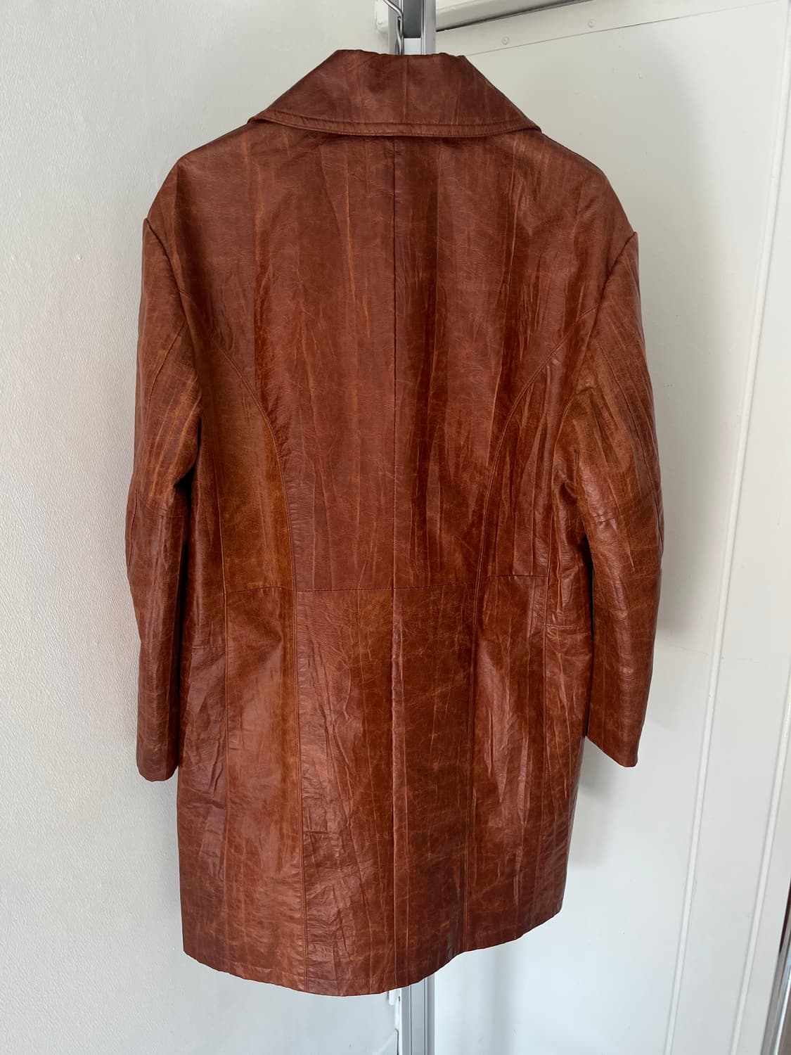 fake leather long coat 상품이미지8