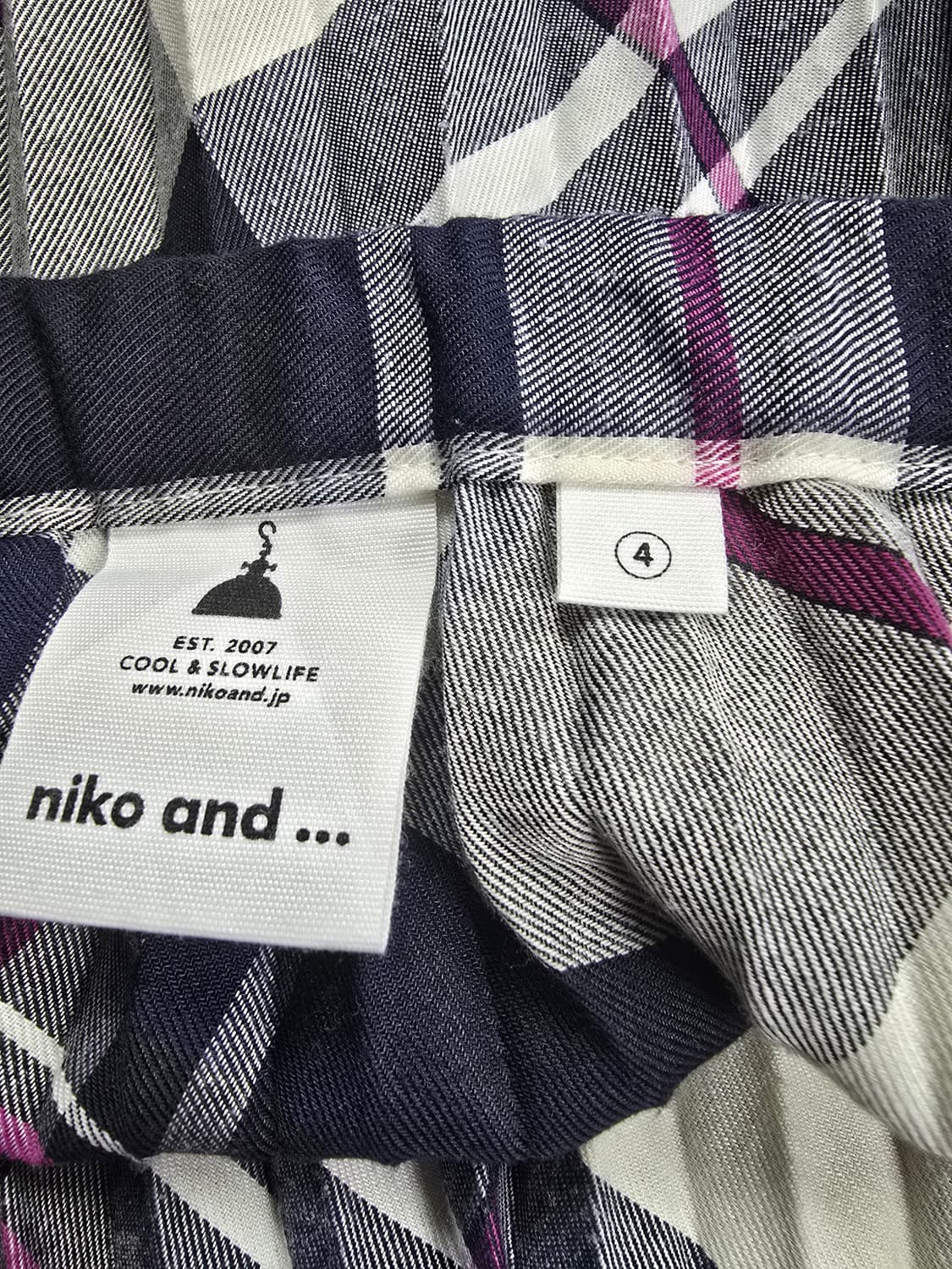 니코앤드 체크 플리츠 롱스커트 (1782) 상품이미지3